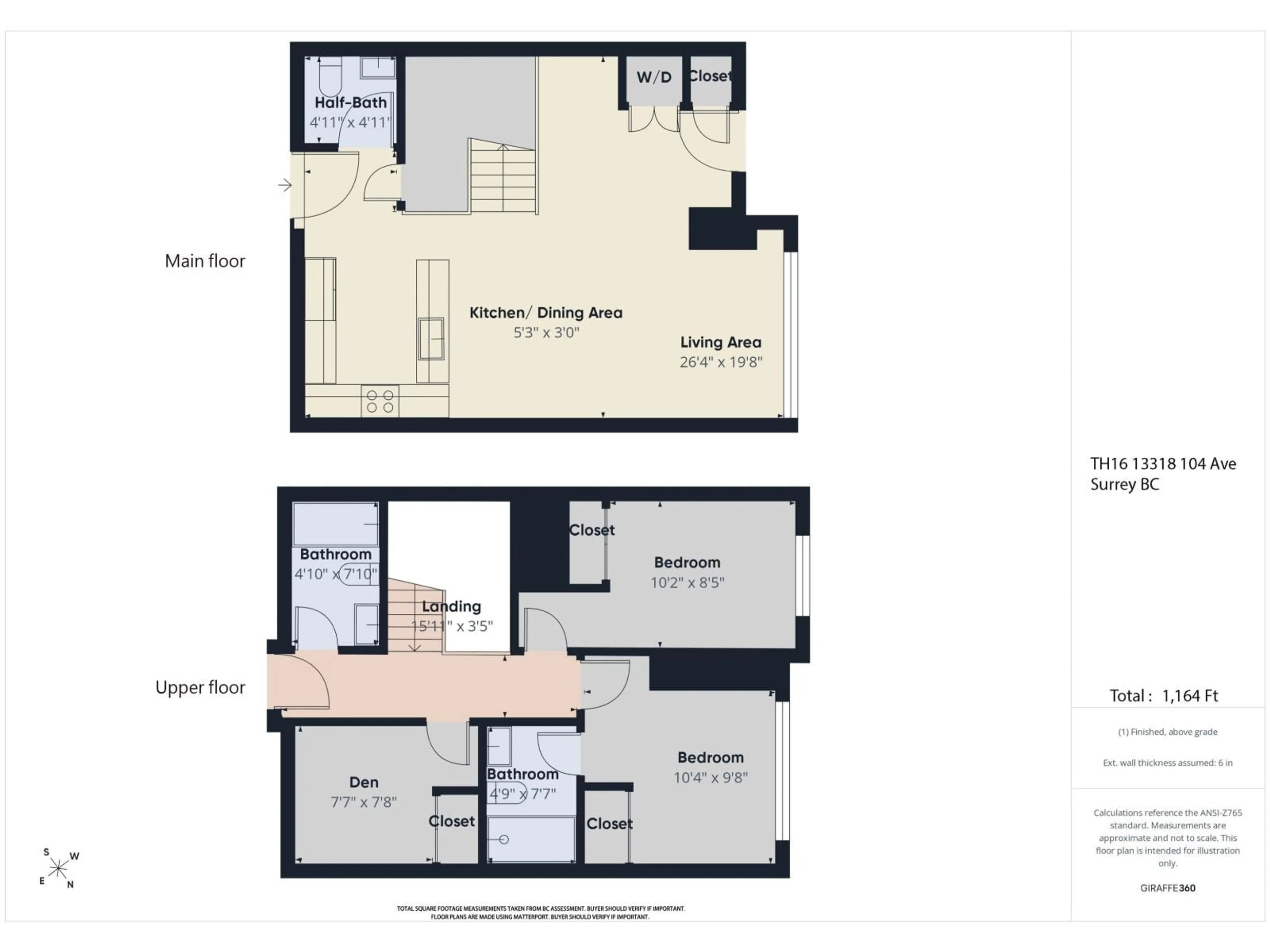 Floor plan for TH16 - 13318 104 AVENUE, Surrey British Columbia V3T0R2