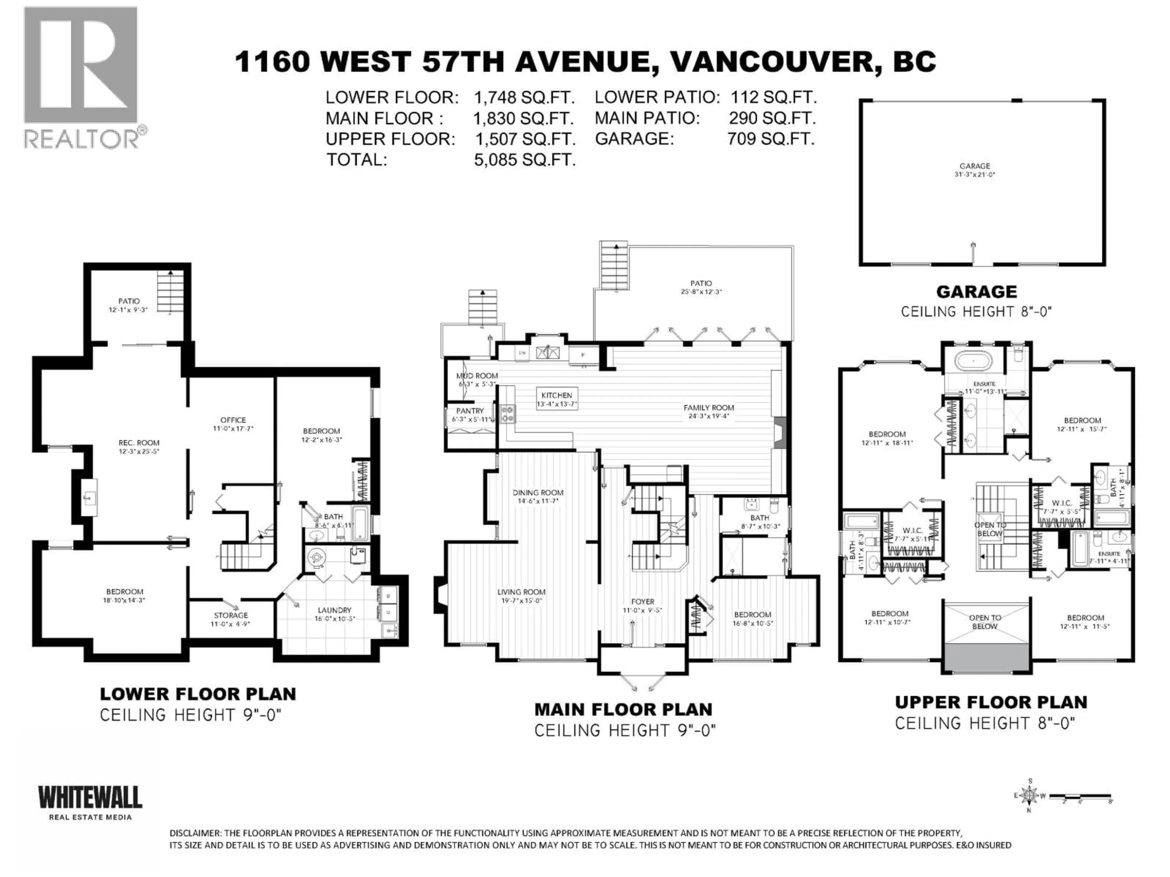 Floor plan for 1160 57TH AVENUE, Vancouver British Columbia V6P1S5