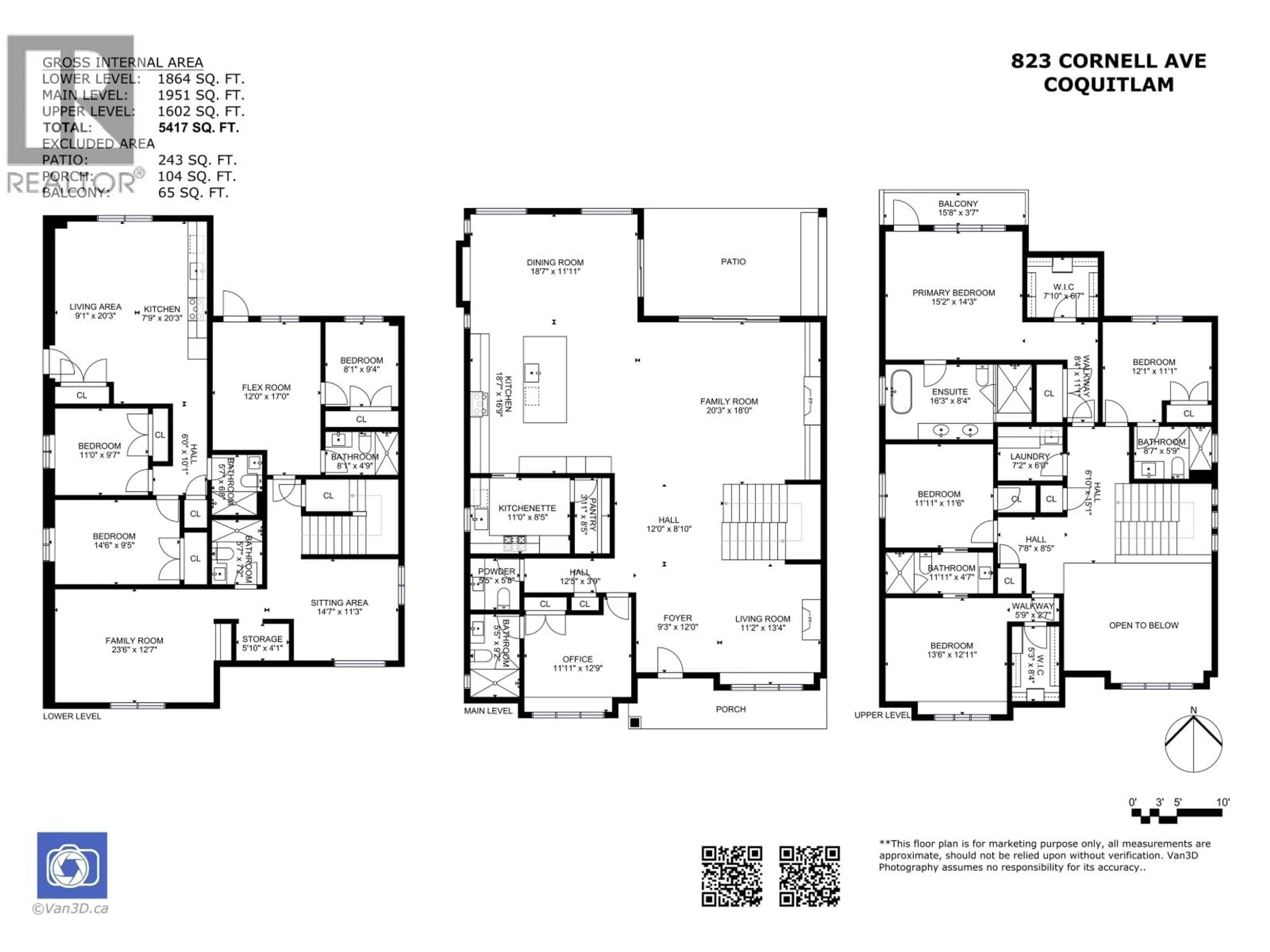 Floor plan for 823 CORNELL AVENUE, Coquitlam British Columbia V3J2Z3