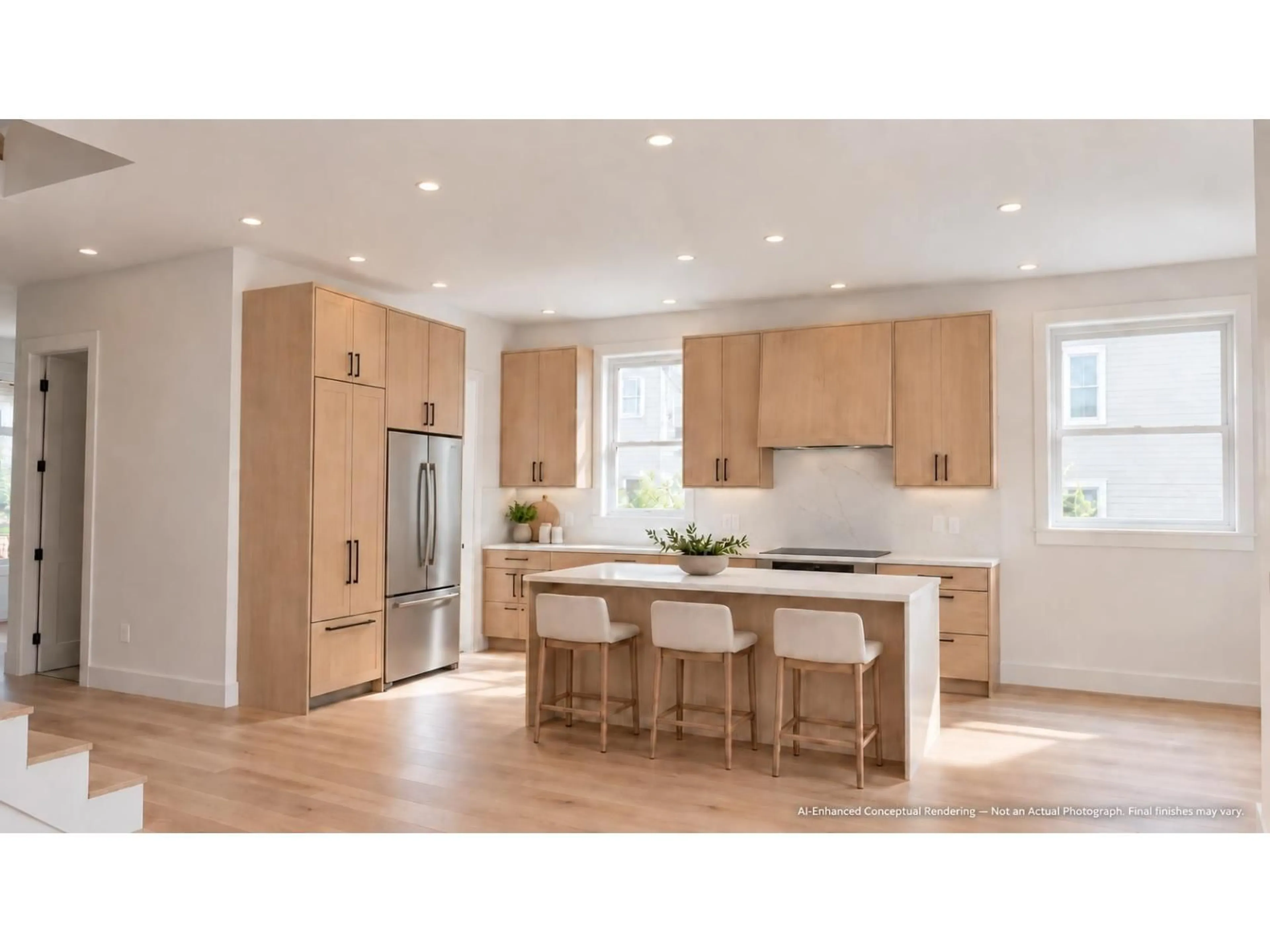 Open concept kitchen, wood/laminate floor for 6621 ALBION WAY, Delta British Columbia V4E1J1