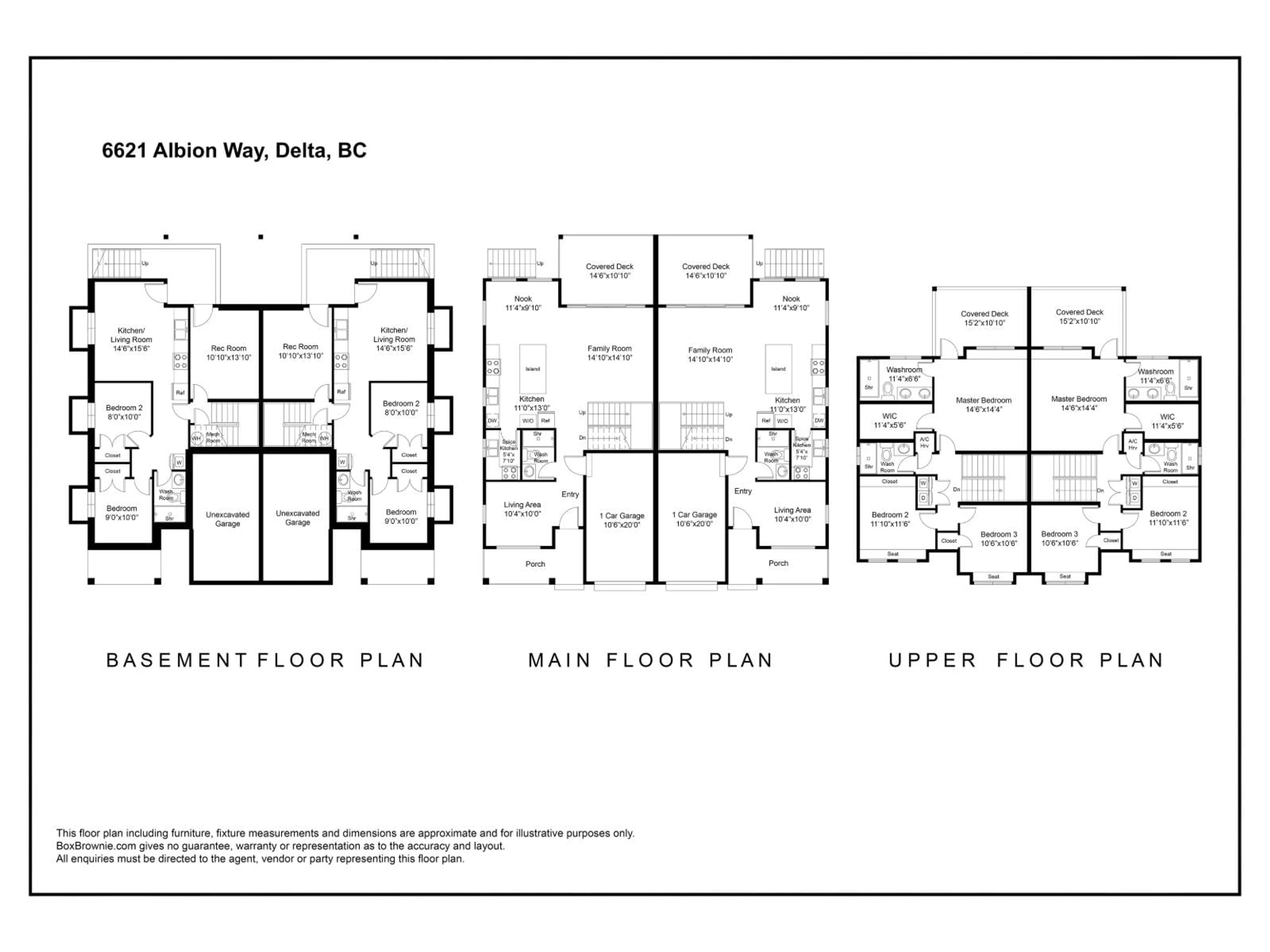 Floor plan for 6621 ALBION WAY, Delta British Columbia V4E1J1