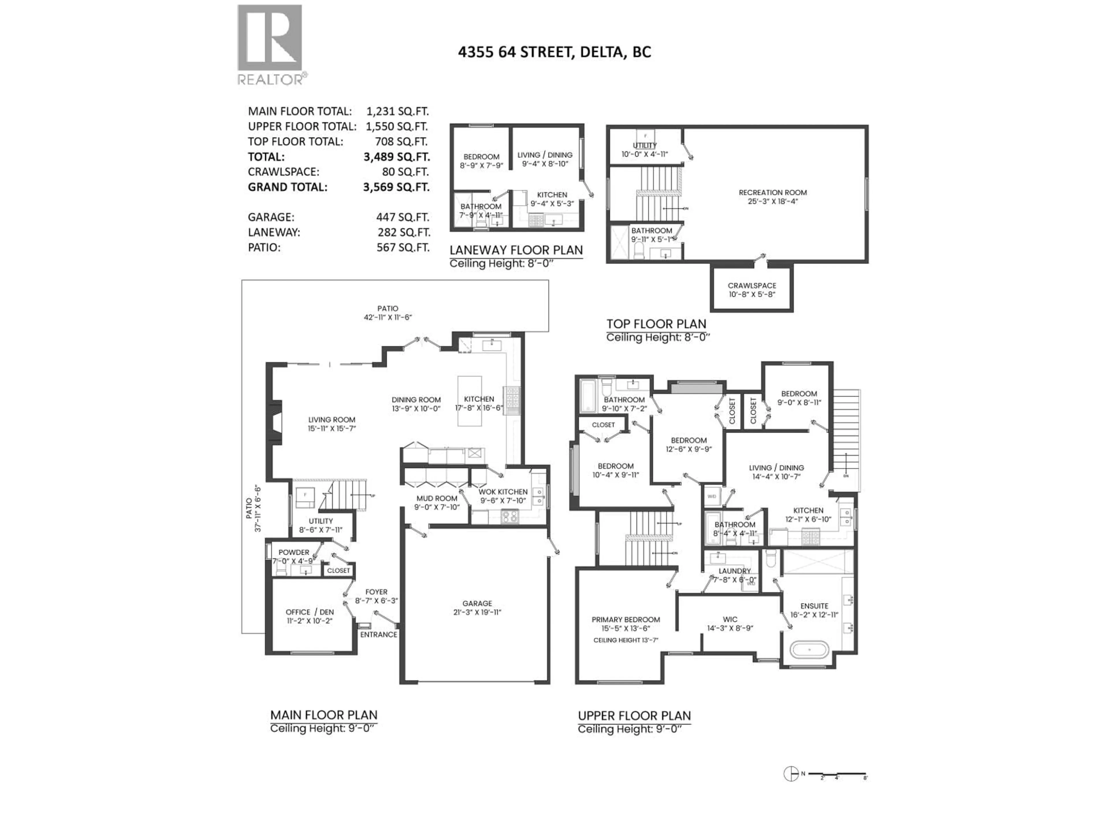 Floor plan for 4355 64 STREET, Delta British Columbia V4K3M2