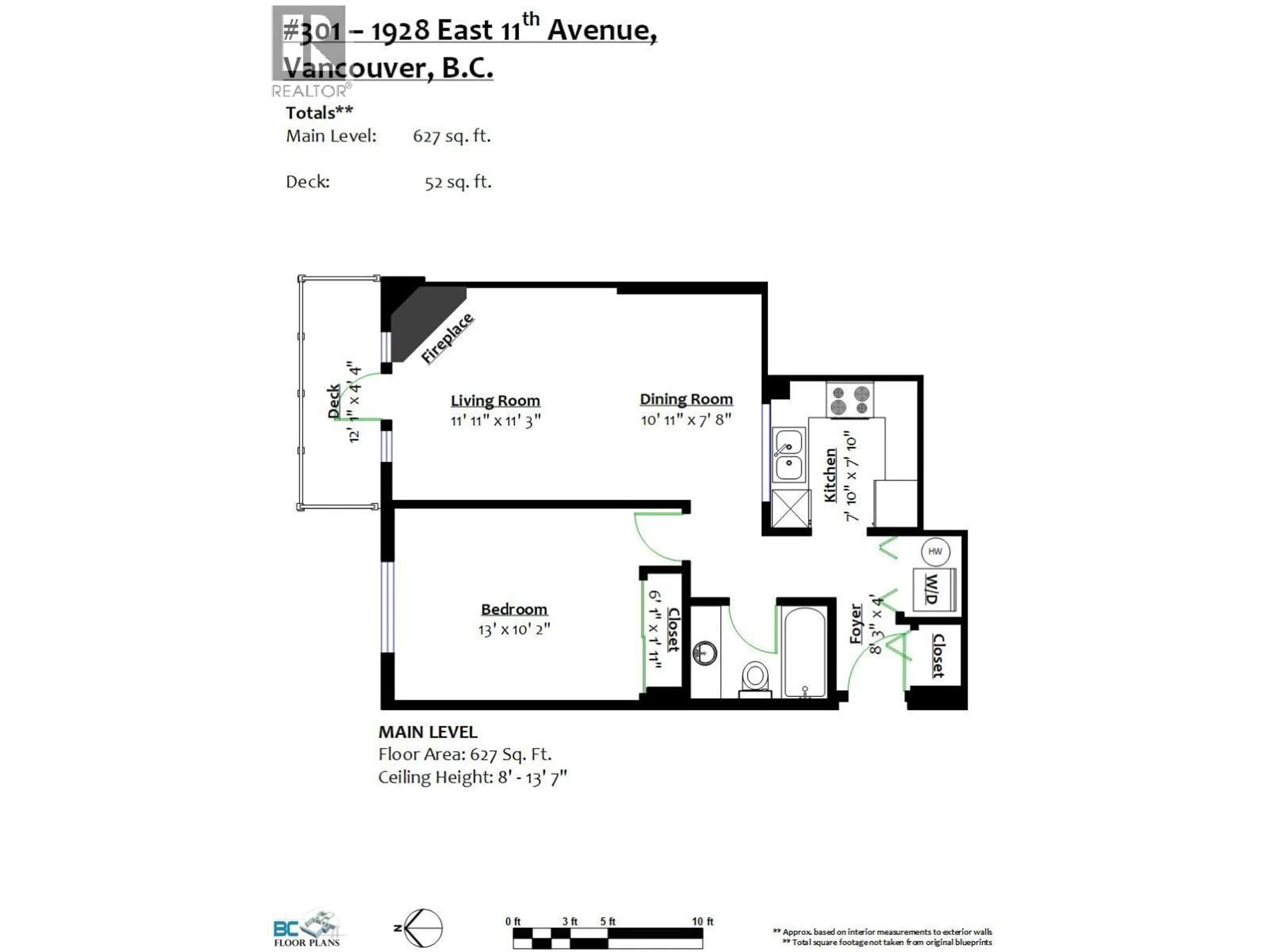Floor plan for 301 - 1928 11TH AVENUE, Vancouver British Columbia V5N1Z2