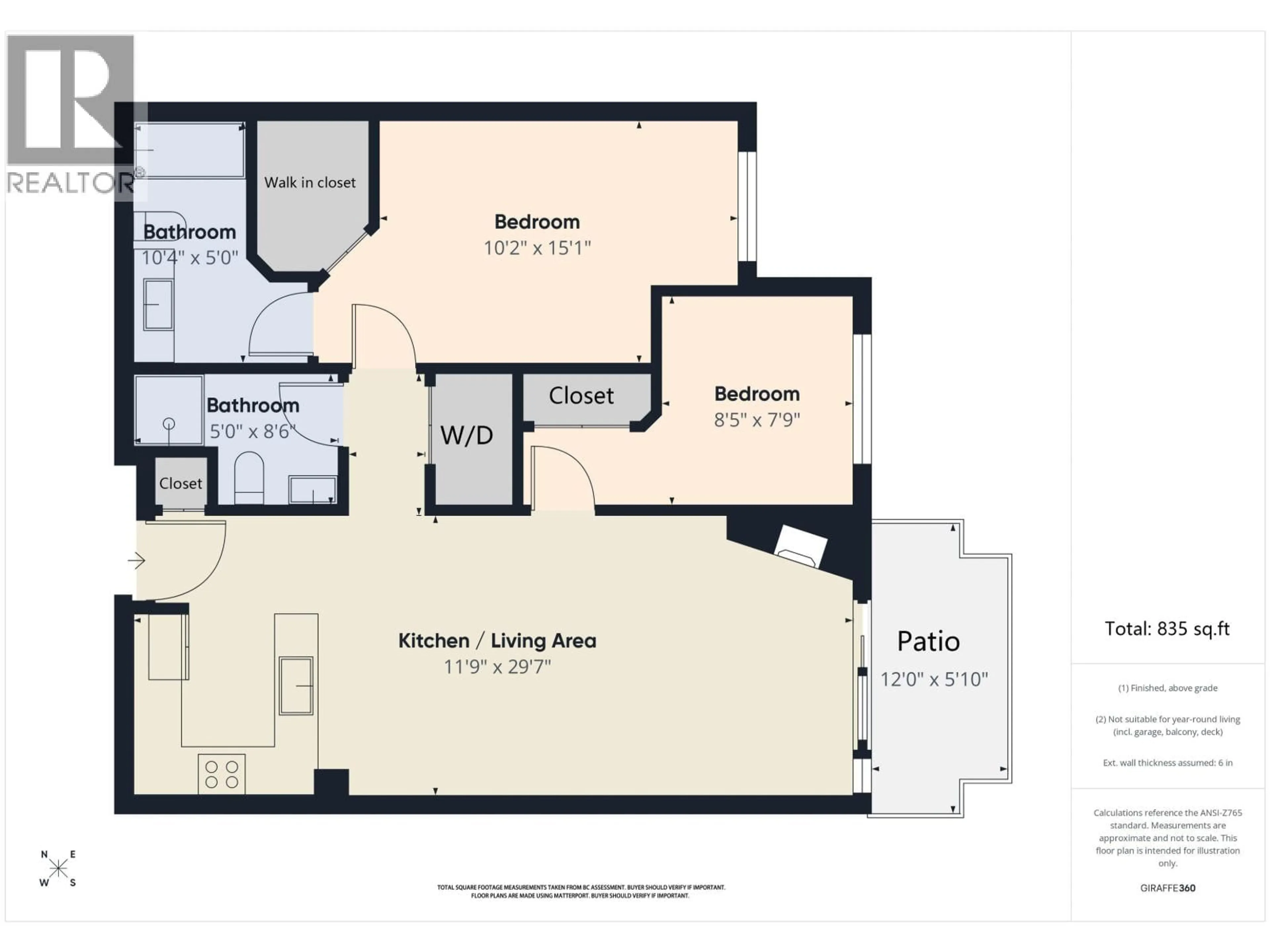 Floor plan for 214 - 2388 WESTERN PARKWAY, Vancouver British Columbia V6T2K4
