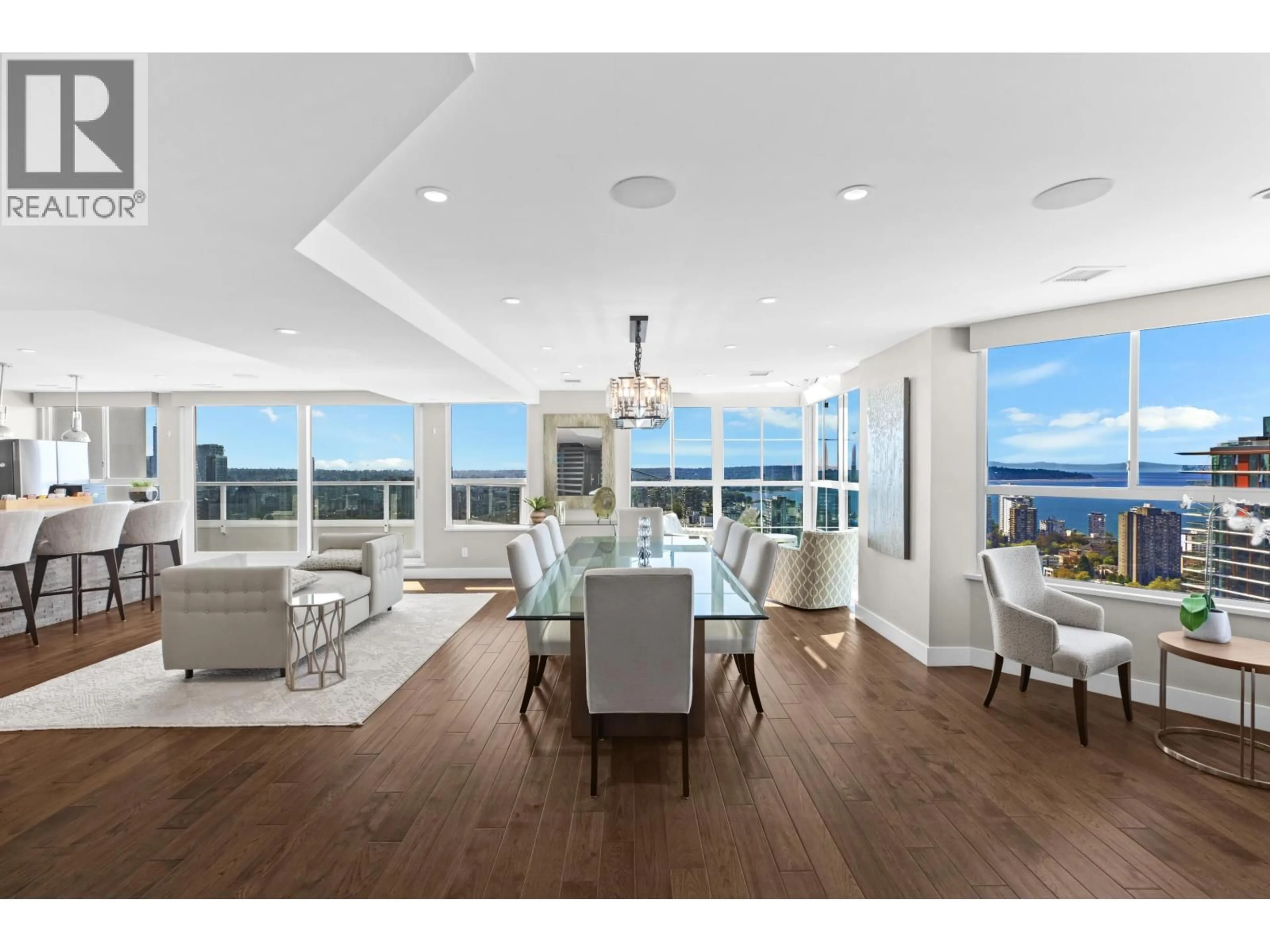 Dining room, wood/laminate floor for 3103 - 717 JERVIS STREET, Vancouver British Columbia V6E4L5