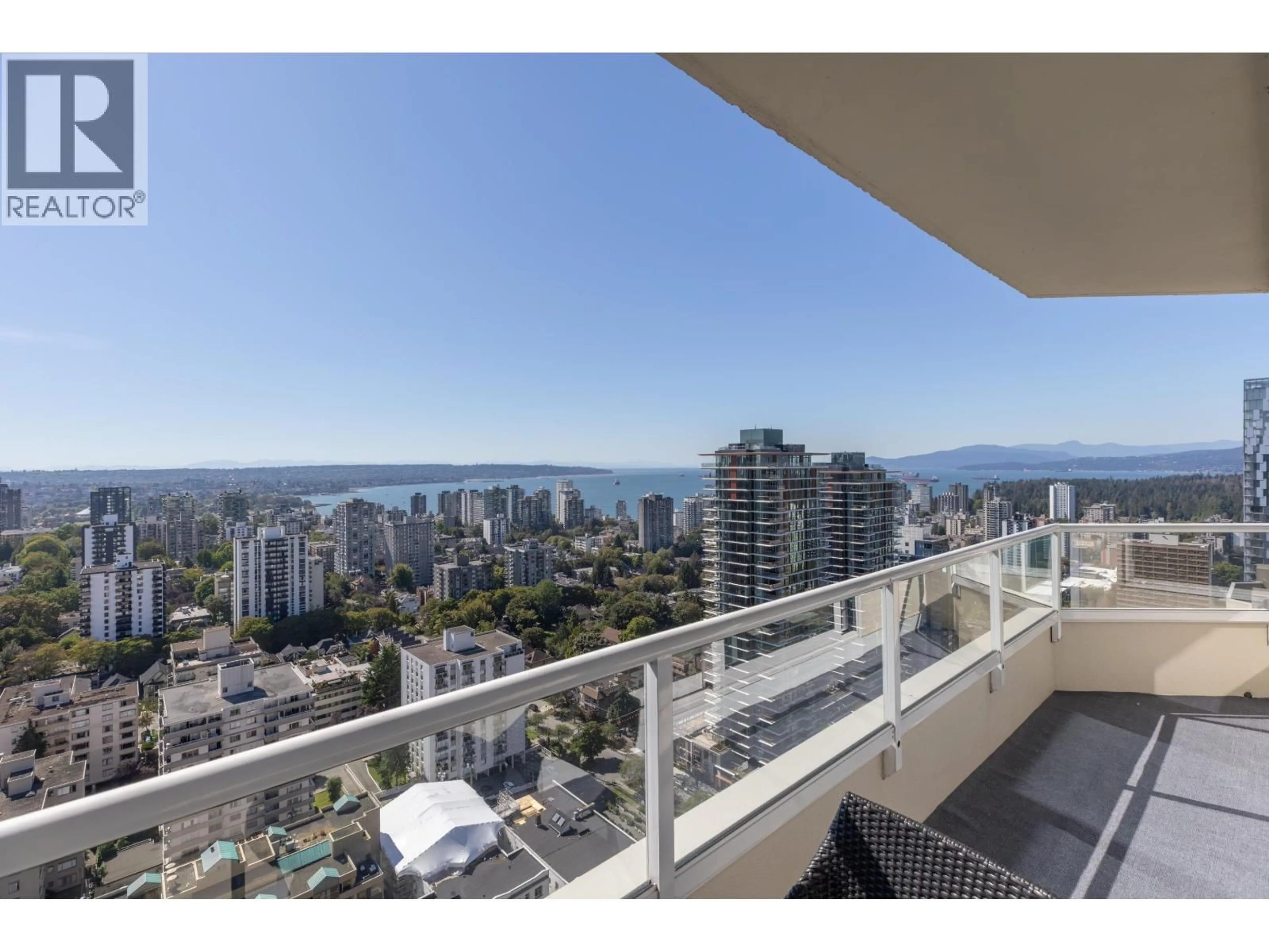 Balcony in the apartment, city buildings view from balcony for 3103 - 717 JERVIS STREET, Vancouver British Columbia V6E4L5