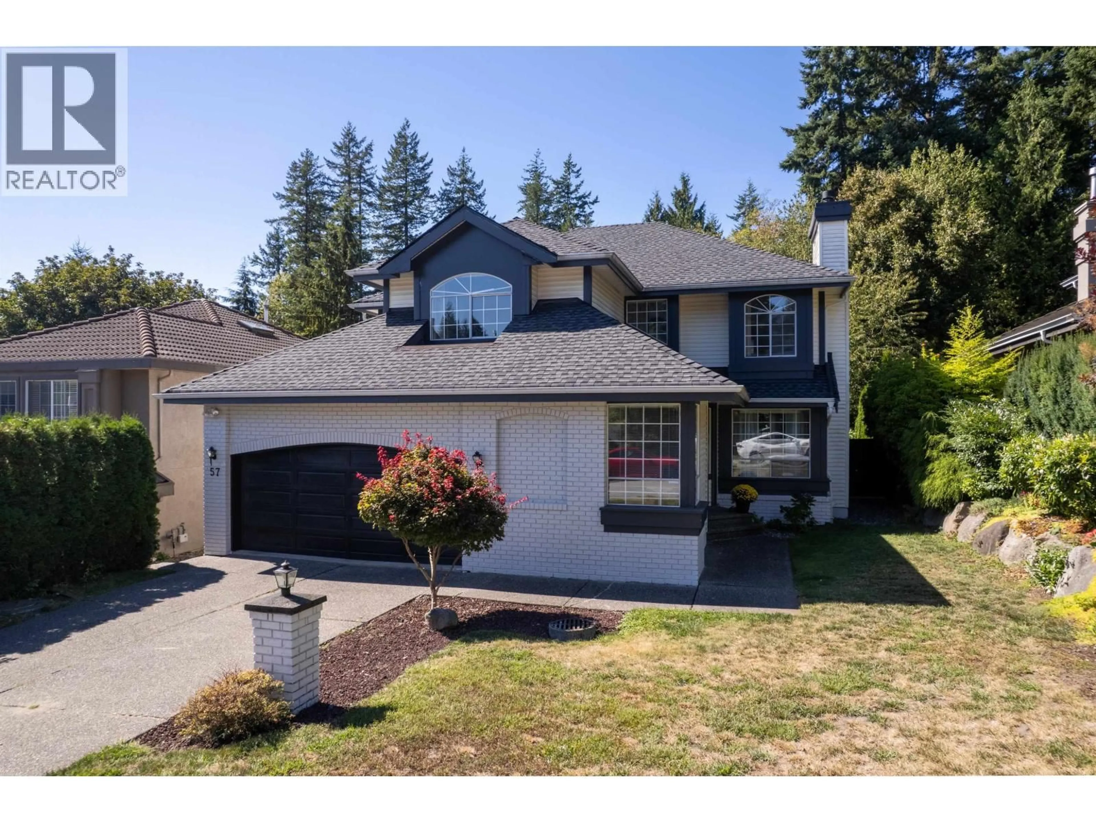 Home with vinyl exterior material, street for 57 FOXWOOD DRIVE, Port Moody British Columbia V3H4X2