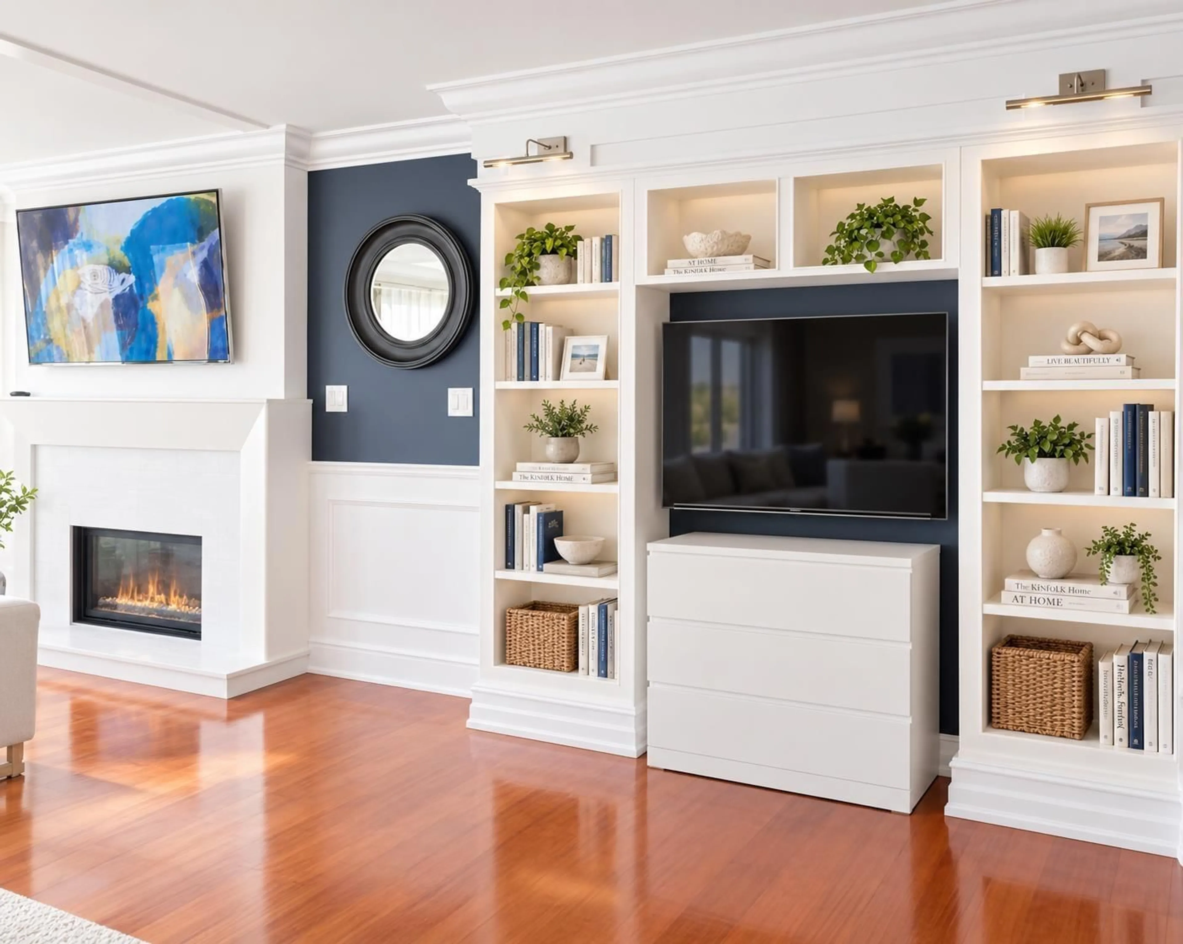 Living room with furniture, wood/laminate floor for 919 CYPRESS STREET, White Rock British Columbia V4B5A5