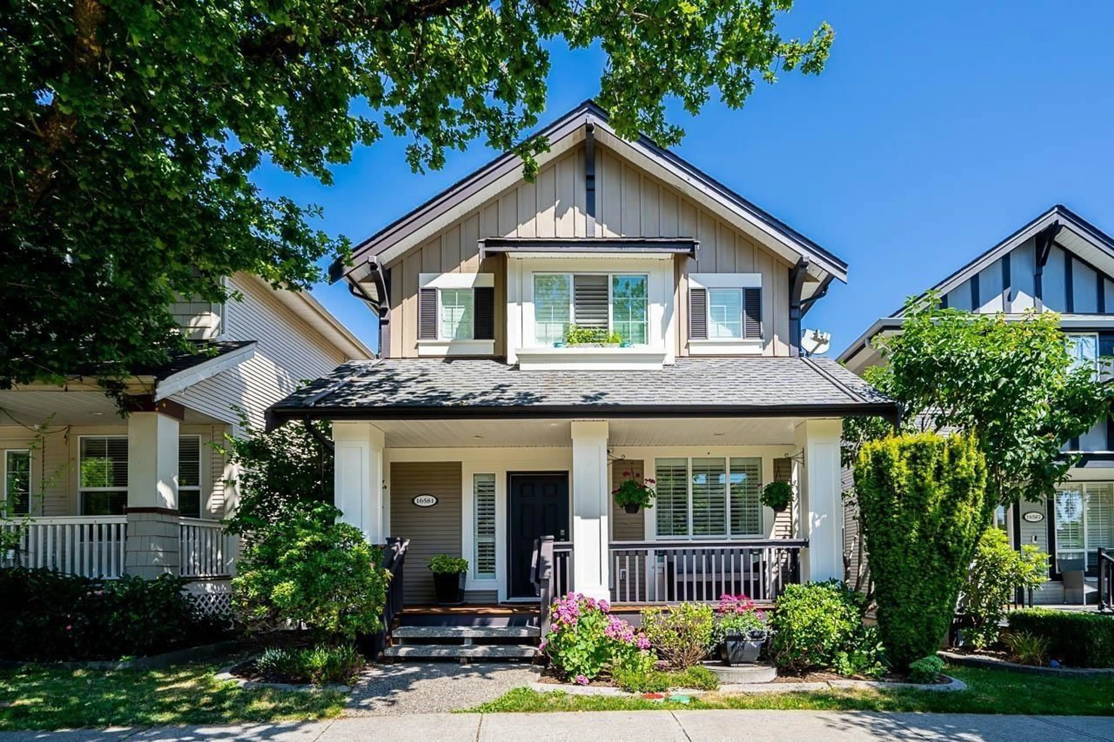 Home with brick exterior material, street for 16581 60 AVENUE, Surrey British Columbia V3S1S7