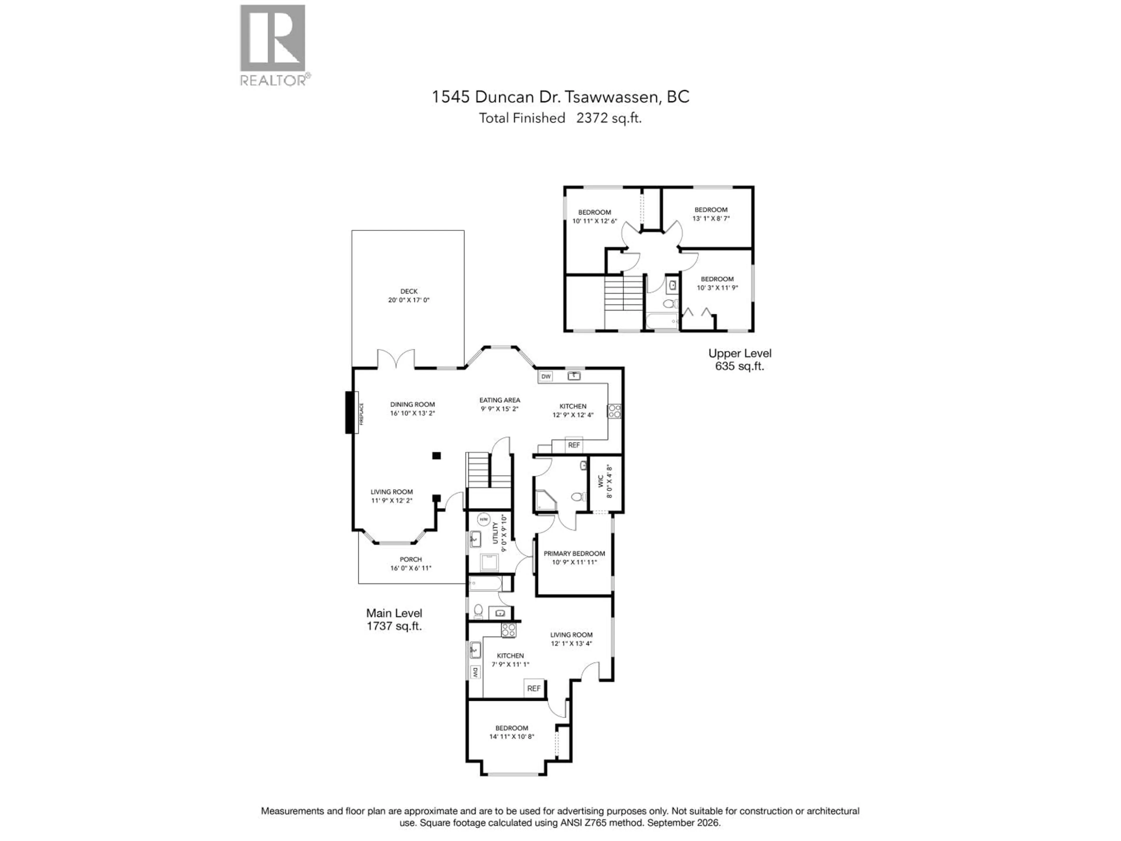 Floor plan for 1545 DUNCAN DRIVE, Delta British Columbia V4L1R7