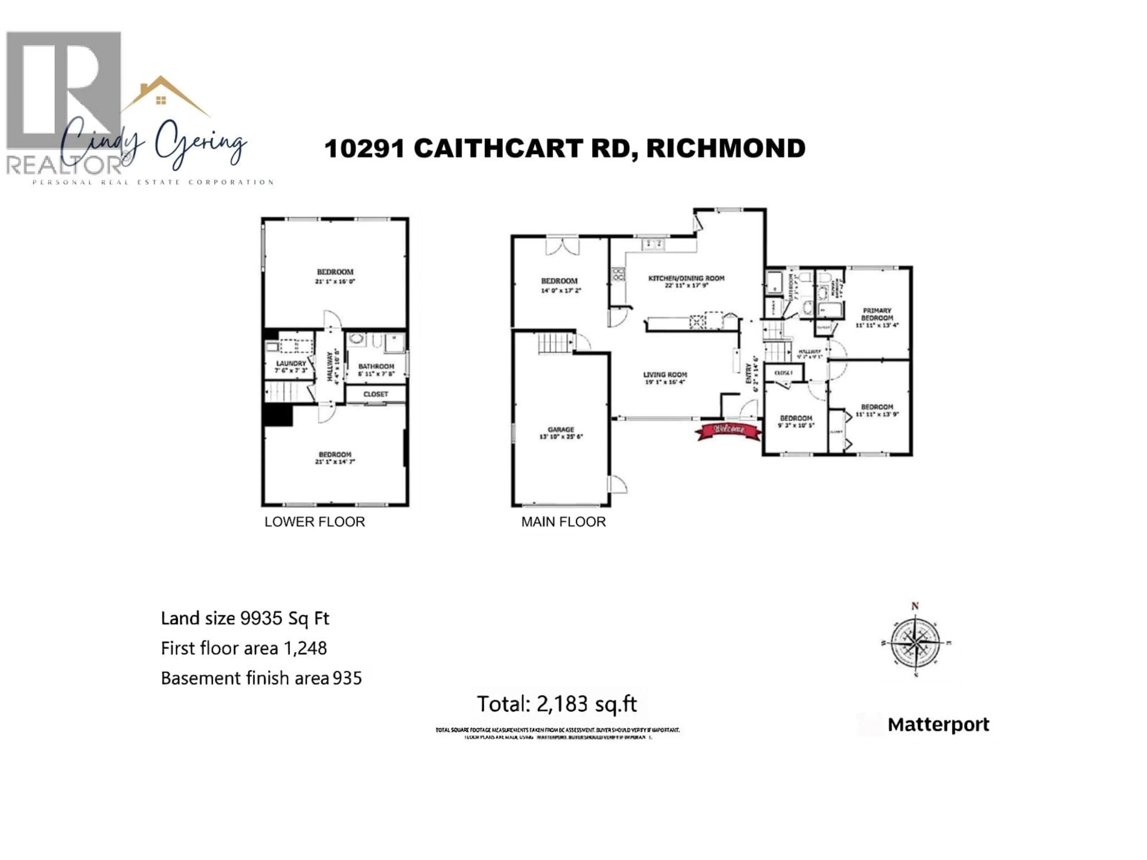 Floor plan for 10291 CAITHCART ROAD, Richmond British Columbia V6X1N3