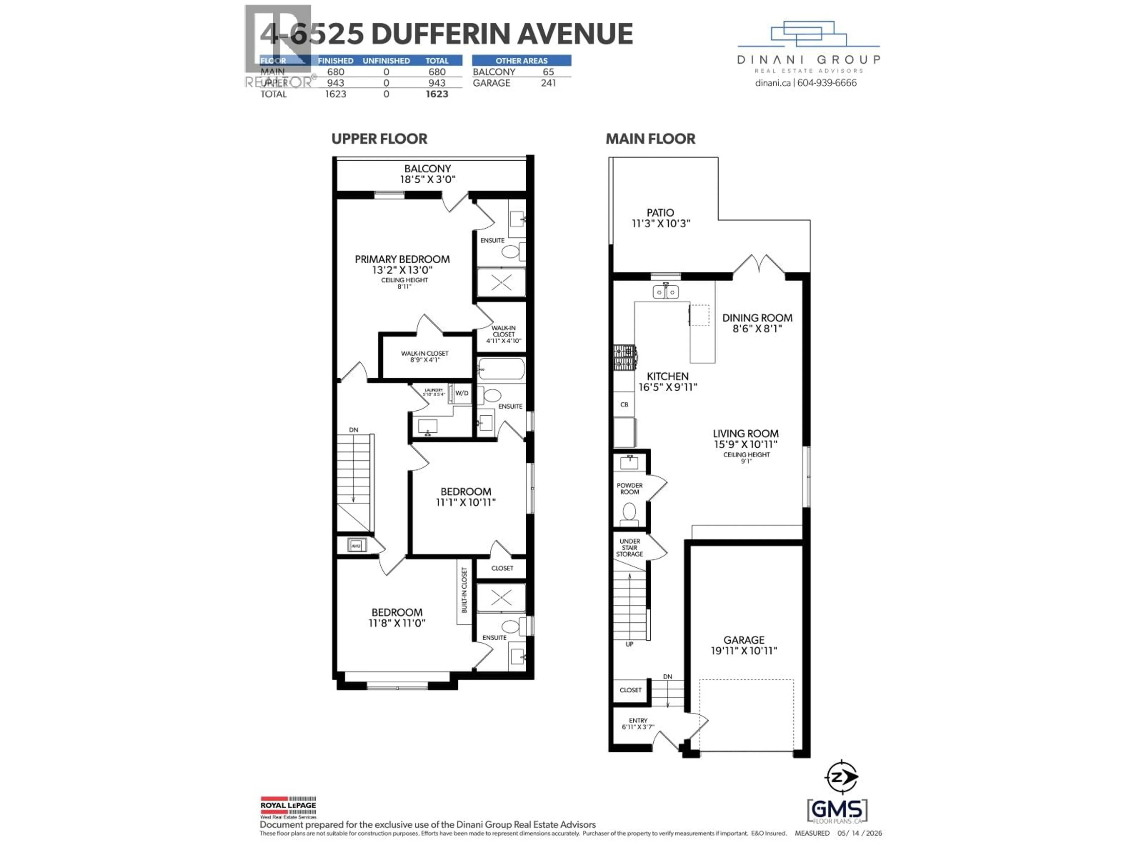 Floor plan for 4 - 6525 DUFFERIN AVENUE, Burnaby British Columbia V5H3T2