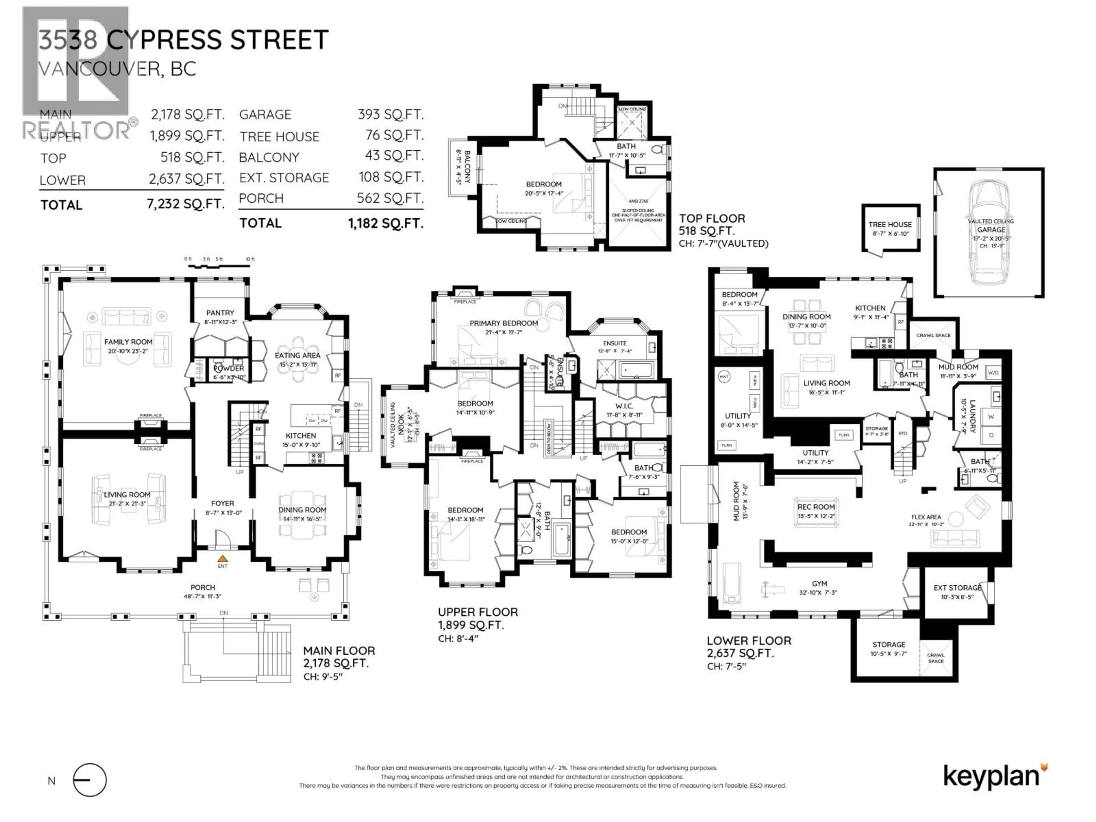 Floor plan for 3538 CYPRESS STREET, Vancouver British Columbia V6J3P1