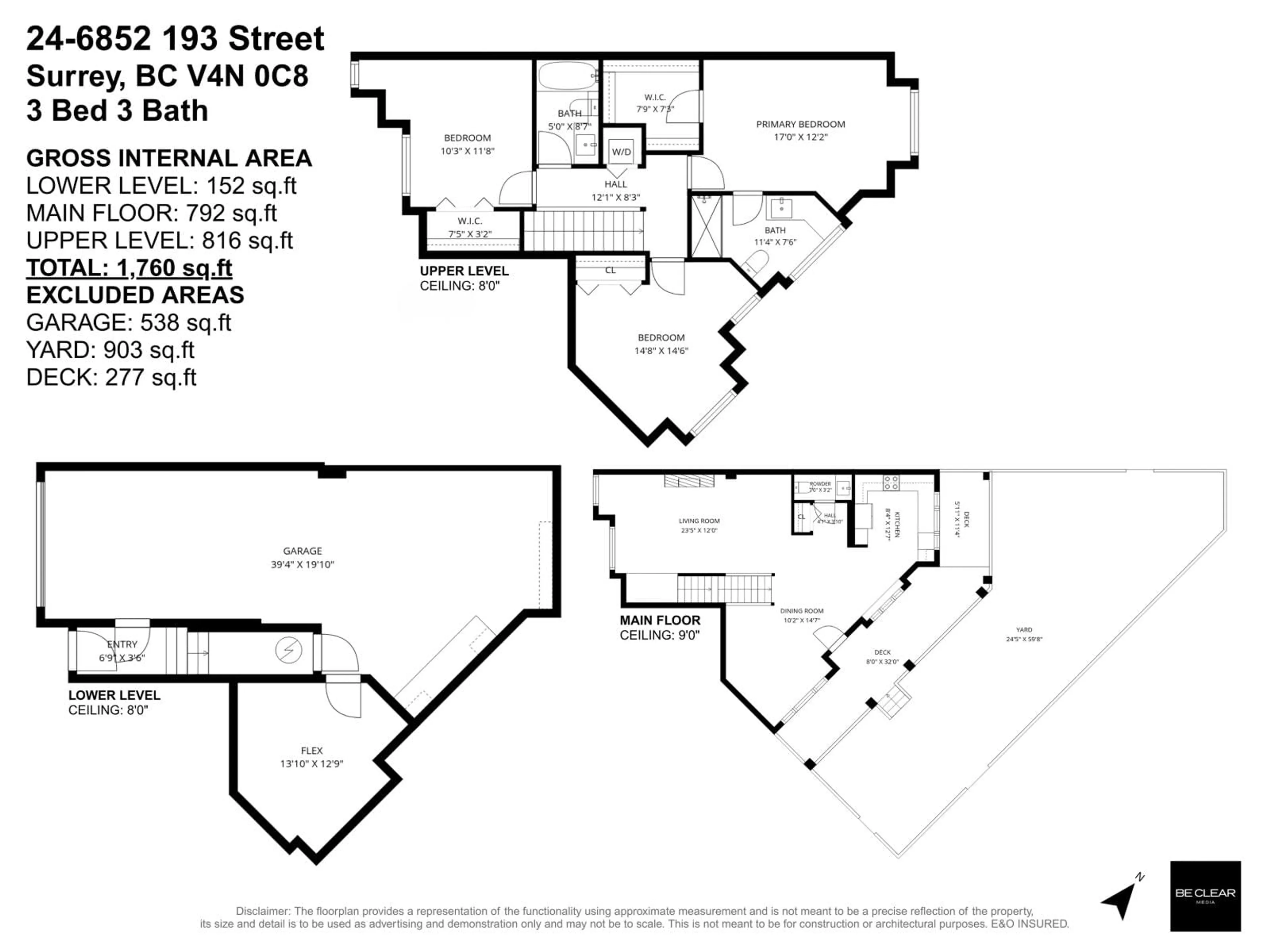 Floor plan for 24 - 6852 193 STREET, Surrey British Columbia V4N0C8