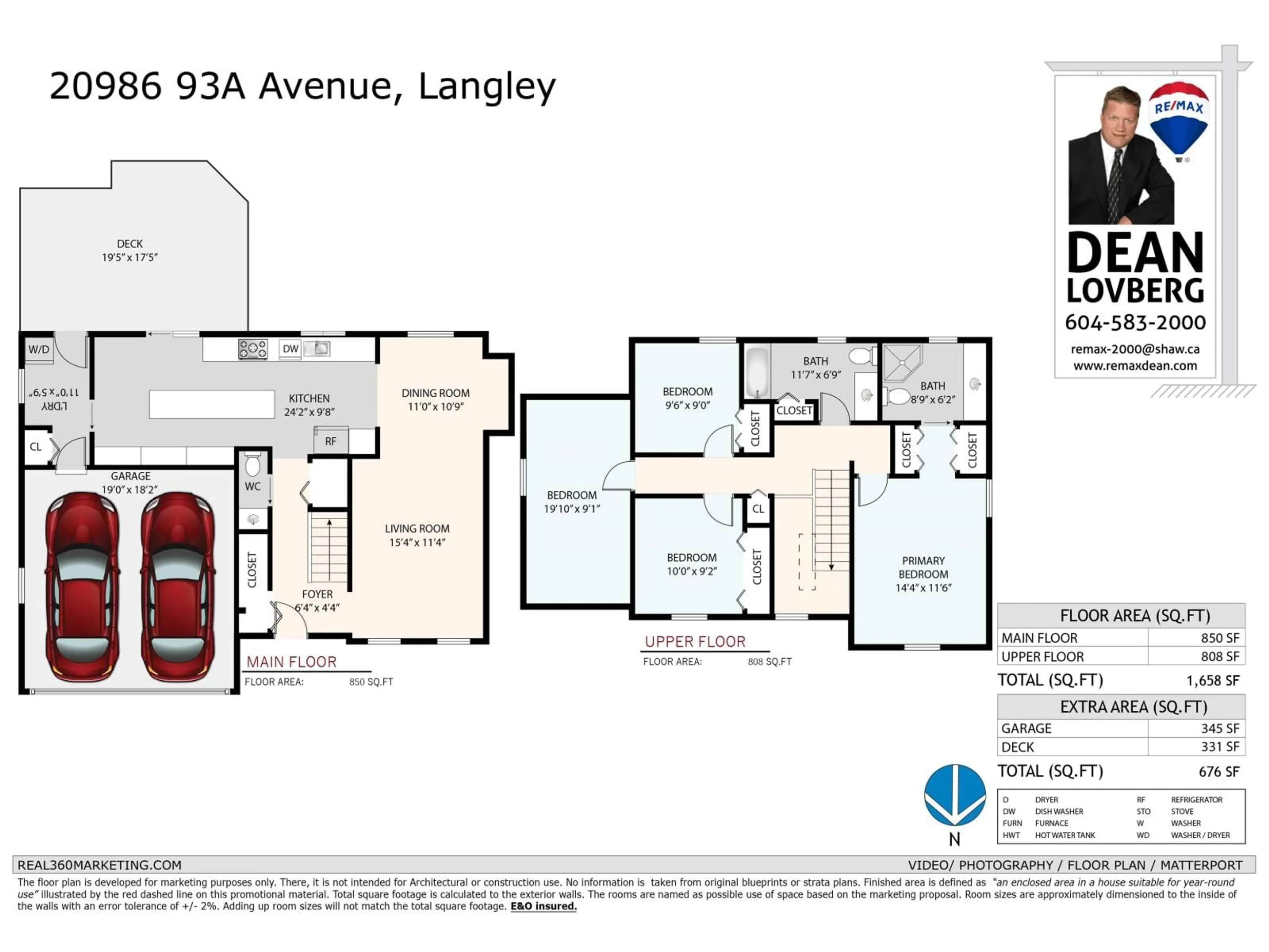 Floor plan for 20986 93A AVENUE, Langley British Columbia V1M1R8