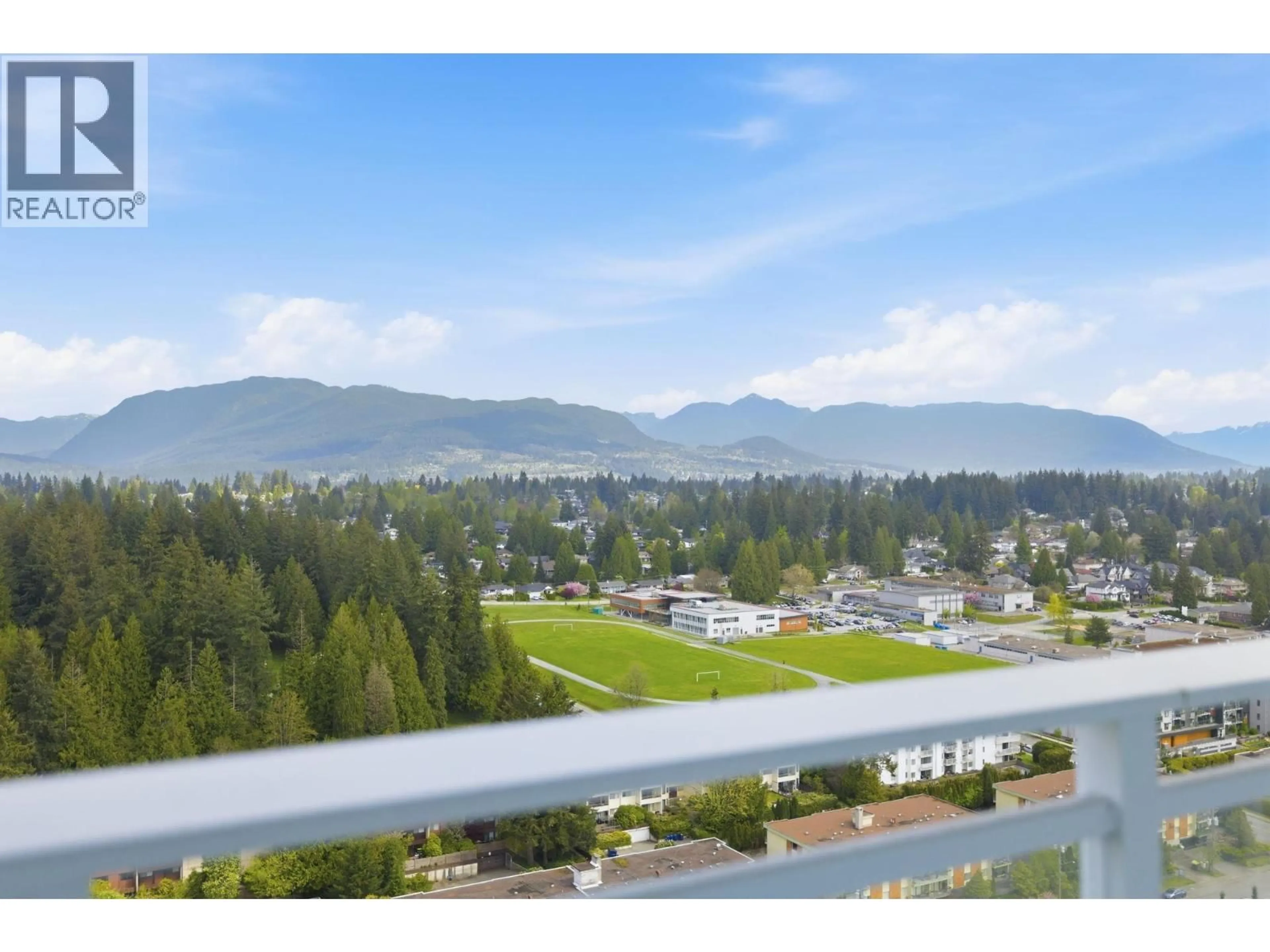 Balcony in the apartment, mountain view for 2307 - 505 NELSON STREET, Coquitlam British Columbia V3J0R5