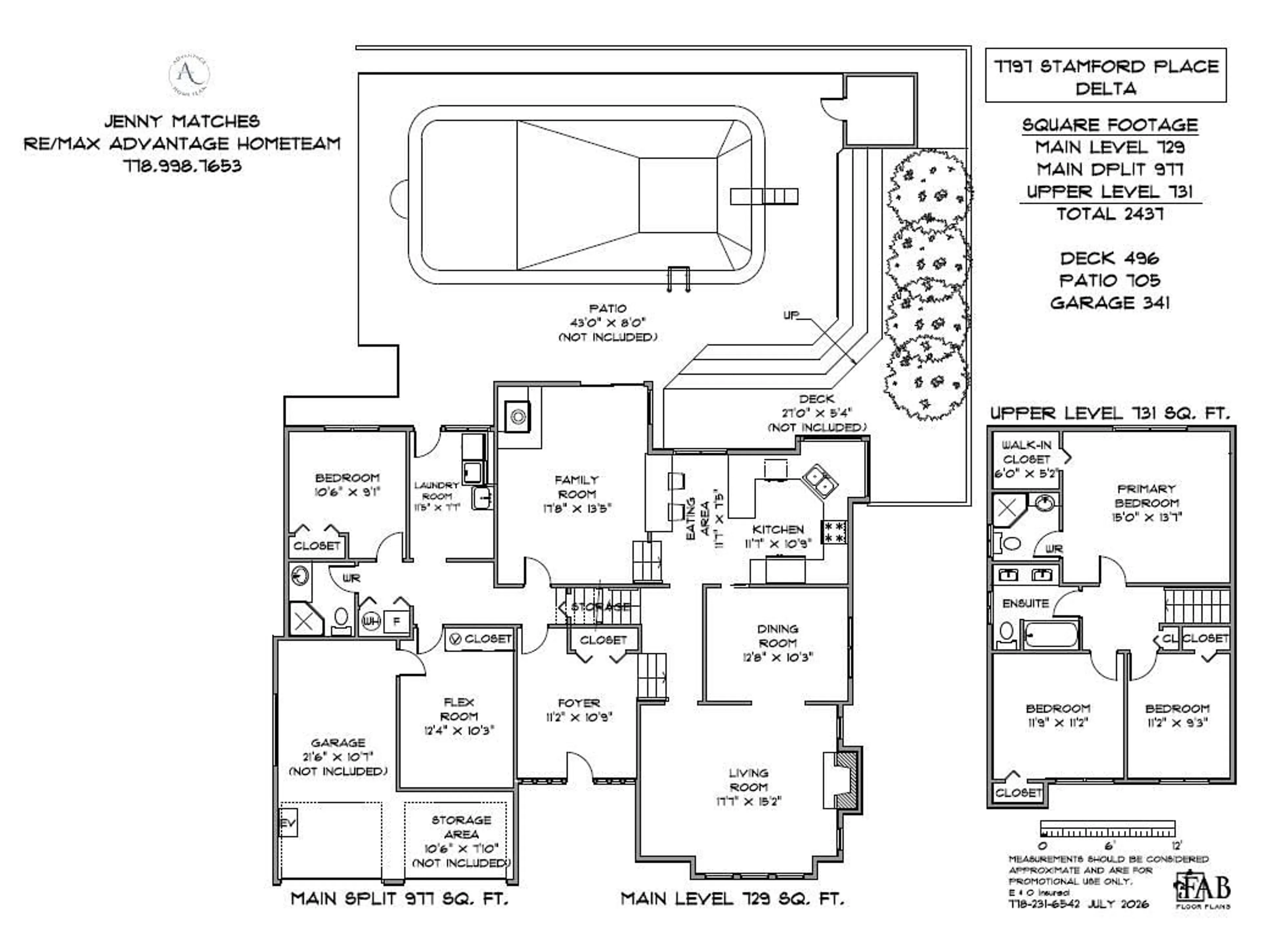Floor plan for 7797 STAMFORD PLACE, Delta British Columbia V4C7T5