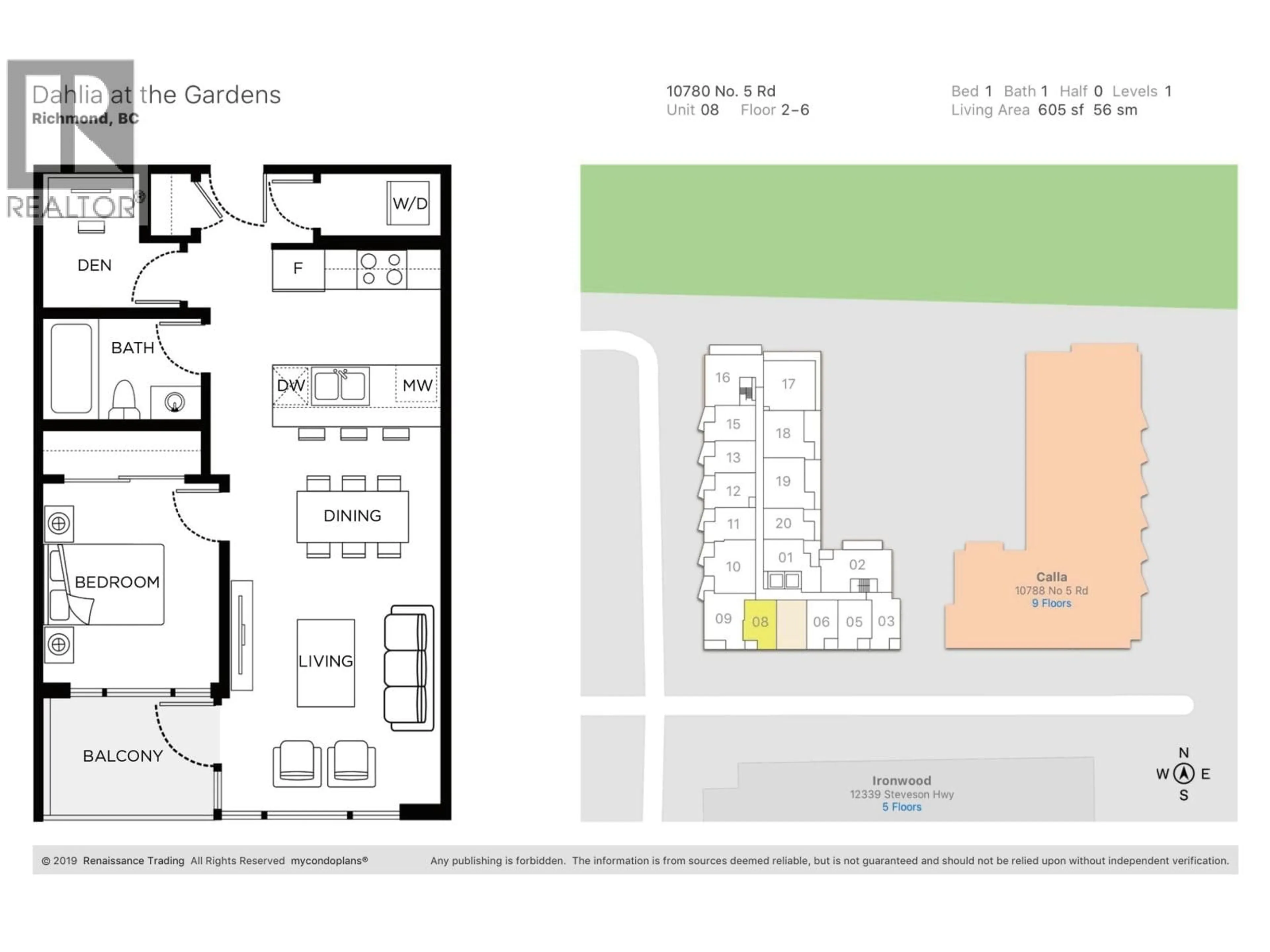 Floor plan for 208 - 10780 NO. 5 ROAD, Richmond British Columbia V6W0B8