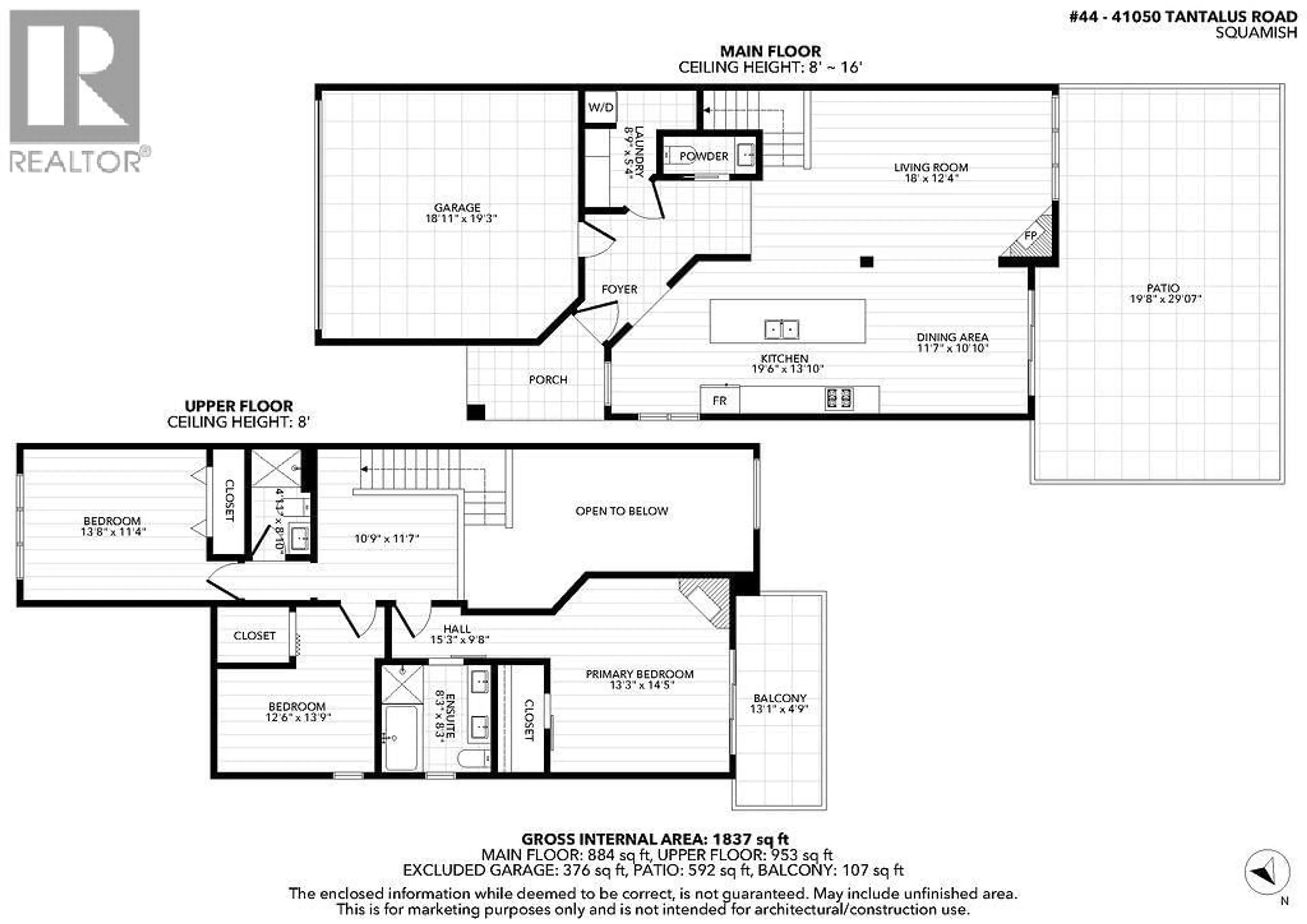 Floor plan for 44 - 41050 TANTALUS ROAD, Squamish British Columbia V8B0M6