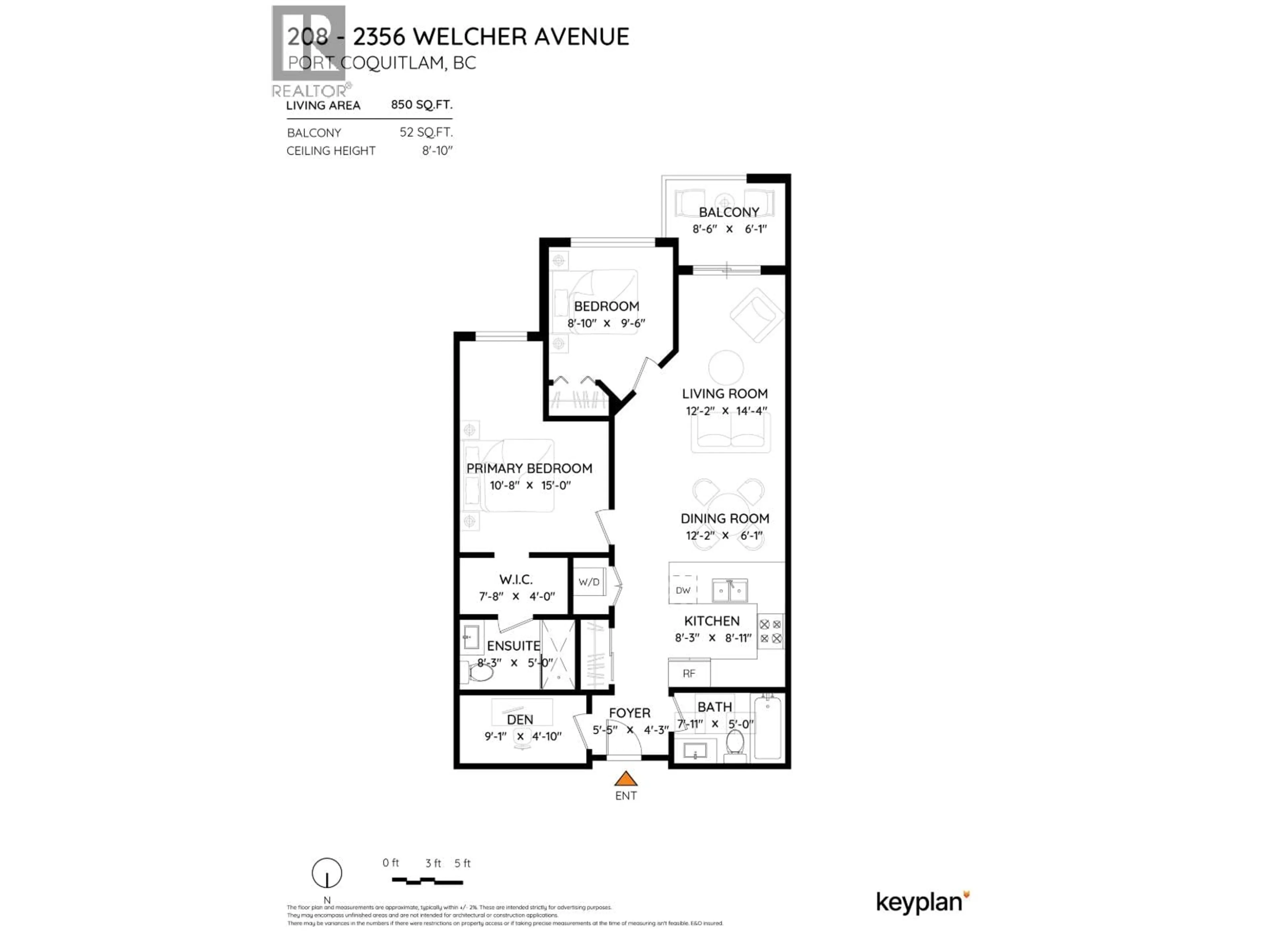 Floor plan for 208 - 2356 WELCHER AVENUE, Port Coquitlam British Columbia V3C1X6