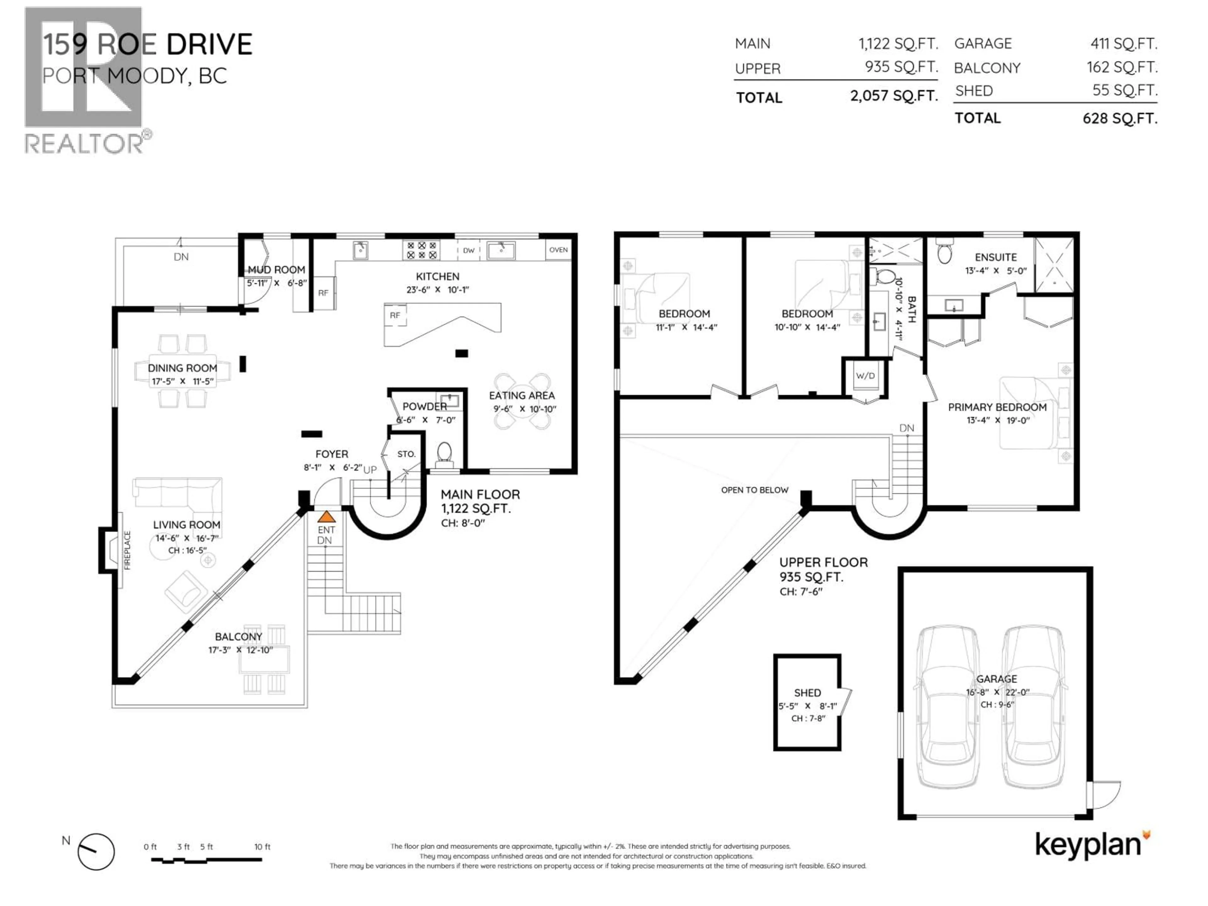 Floor plan for 159 ROE DRIVE, Port Moody British Columbia V3H3M9