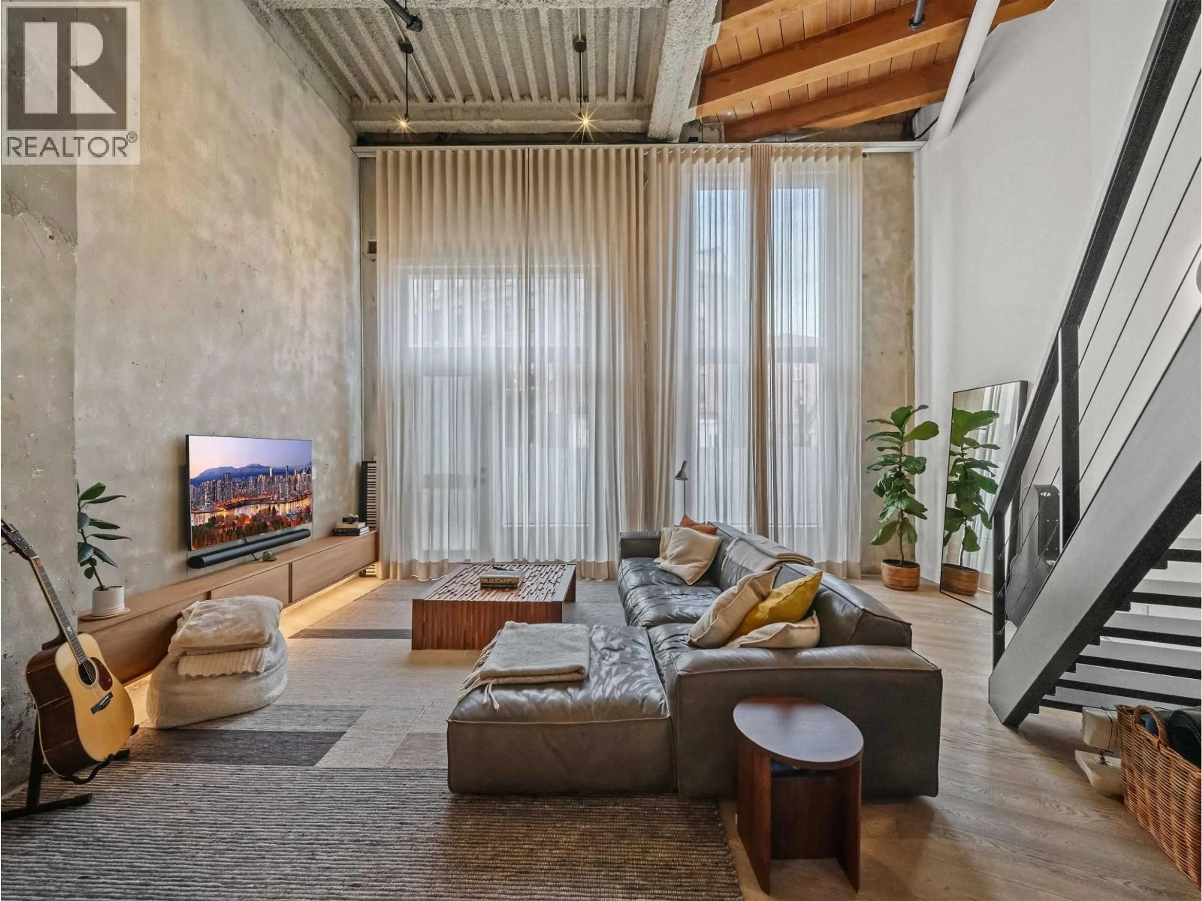 Living room with furniture, cement floor for 47 CORDOVA STREET, Vancouver British Columbia V6A1K3