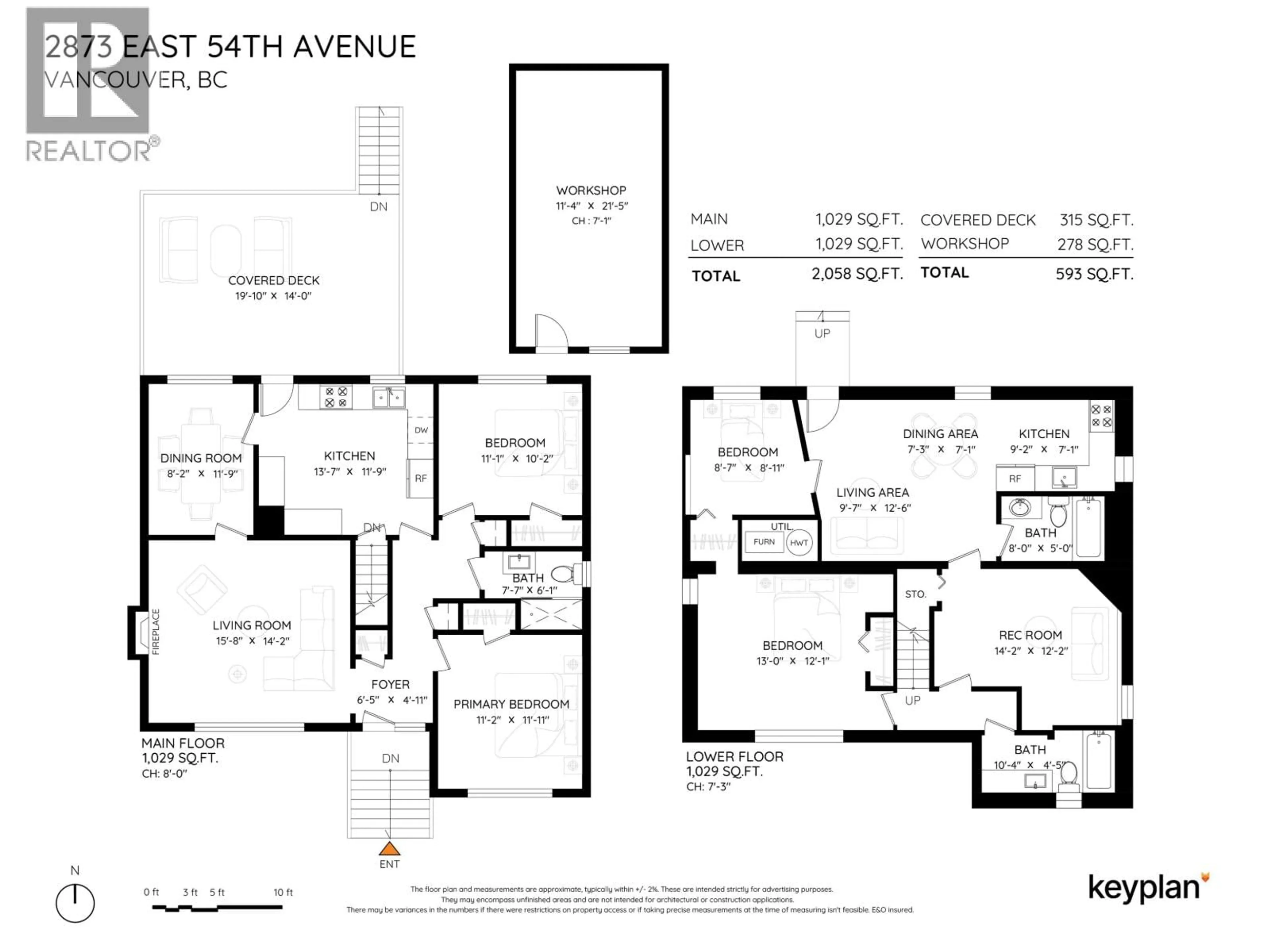 Floor plan for 2873 54TH AVENUE, Vancouver British Columbia V5S1Y4