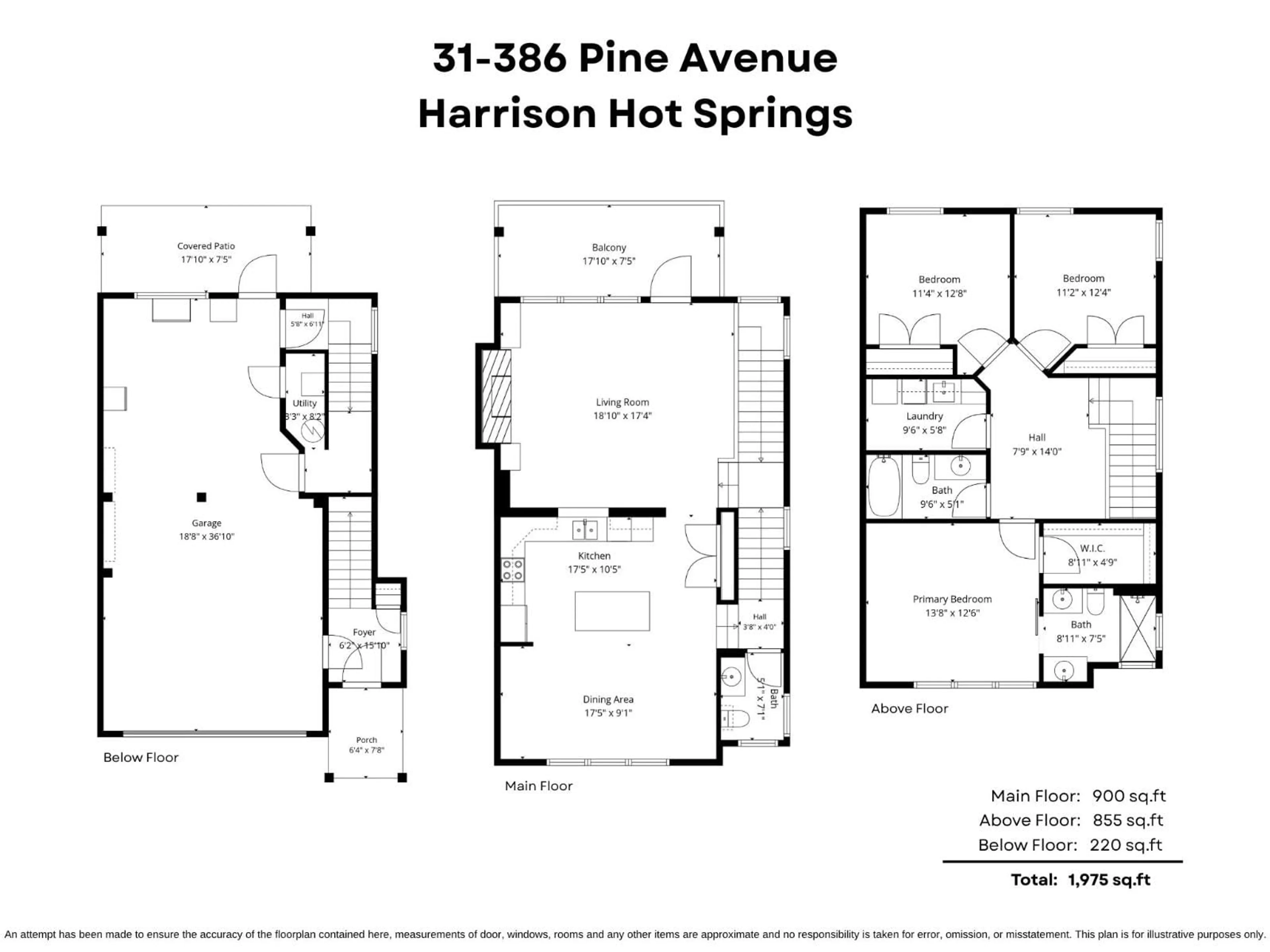 Floor plan for 31 - 386 PINE AVENUE, Harrison Hot Springs British Columbia V0M1K0