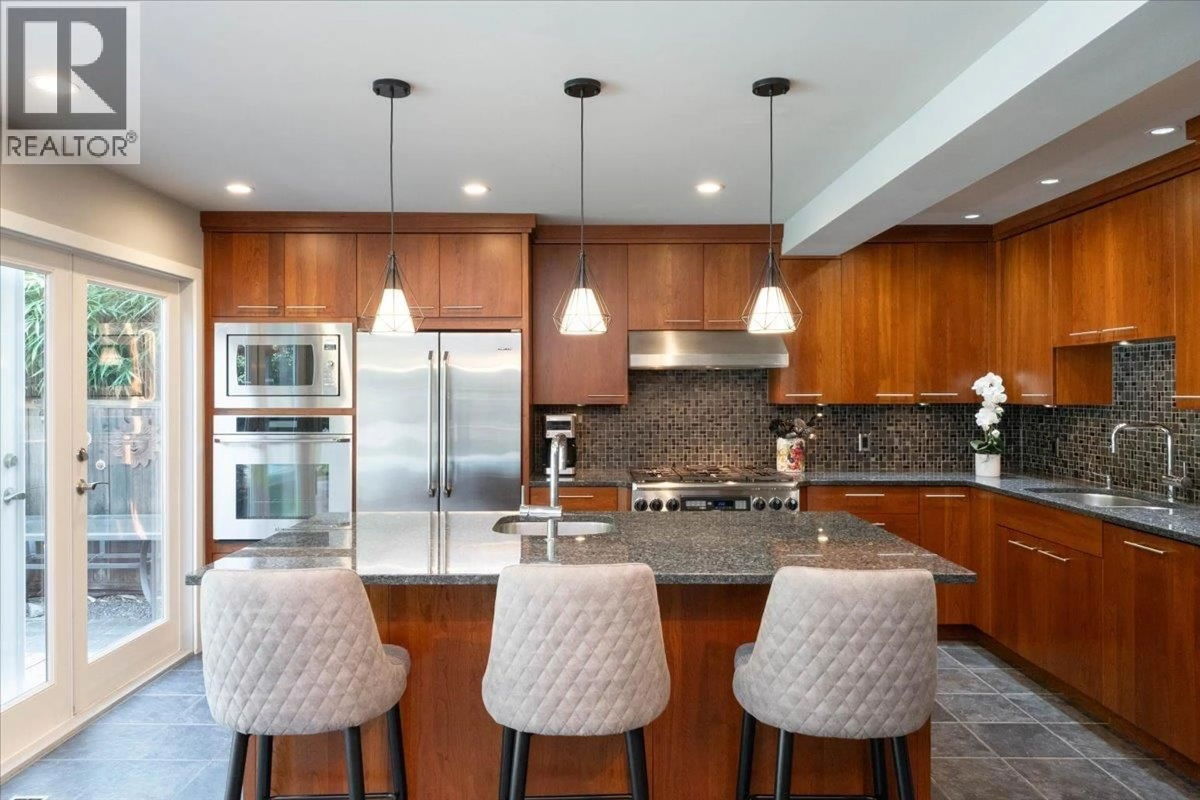 Contemporary kitchen, ceramic/tile floor for 2864 BUSHNELL PLACE, North Vancouver British Columbia V7J2Y8