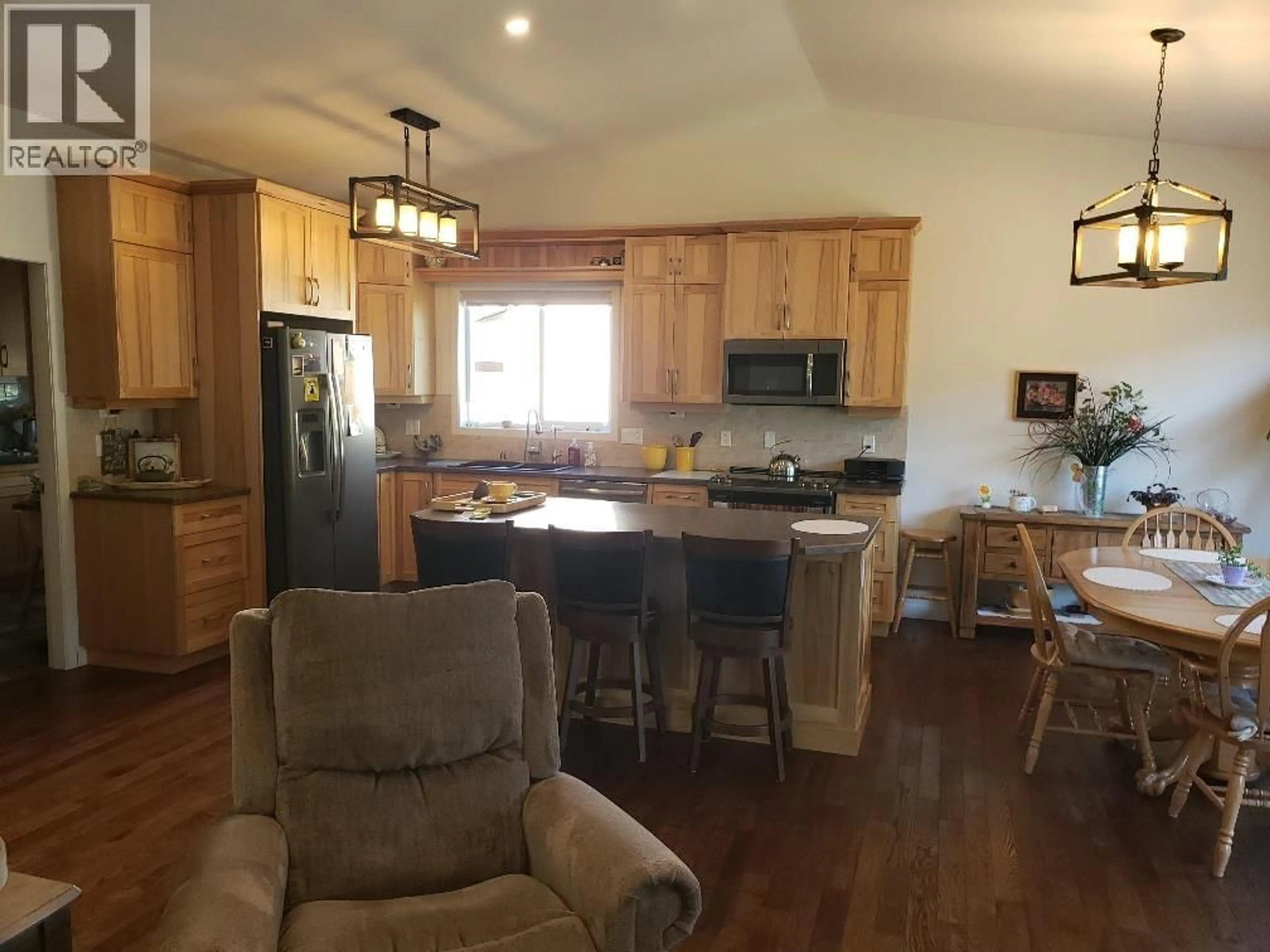 Open concept kitchen, wood/laminate floor for 3904 CORY DRIVE, Terrace British Columbia V8G0J4