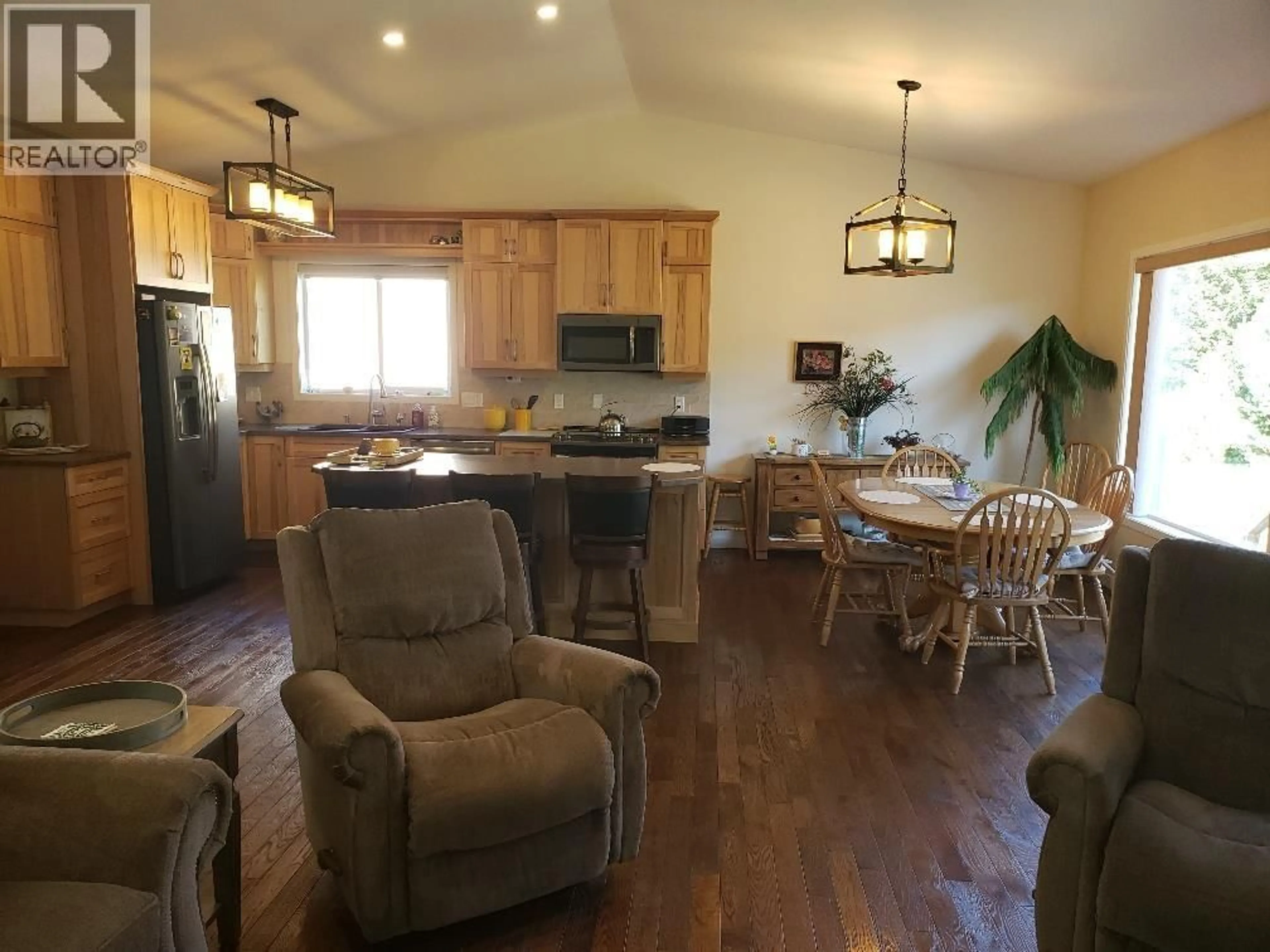 Open concept kitchen, wood/laminate floor for 3904 CORY DRIVE, Terrace British Columbia V8G0J4