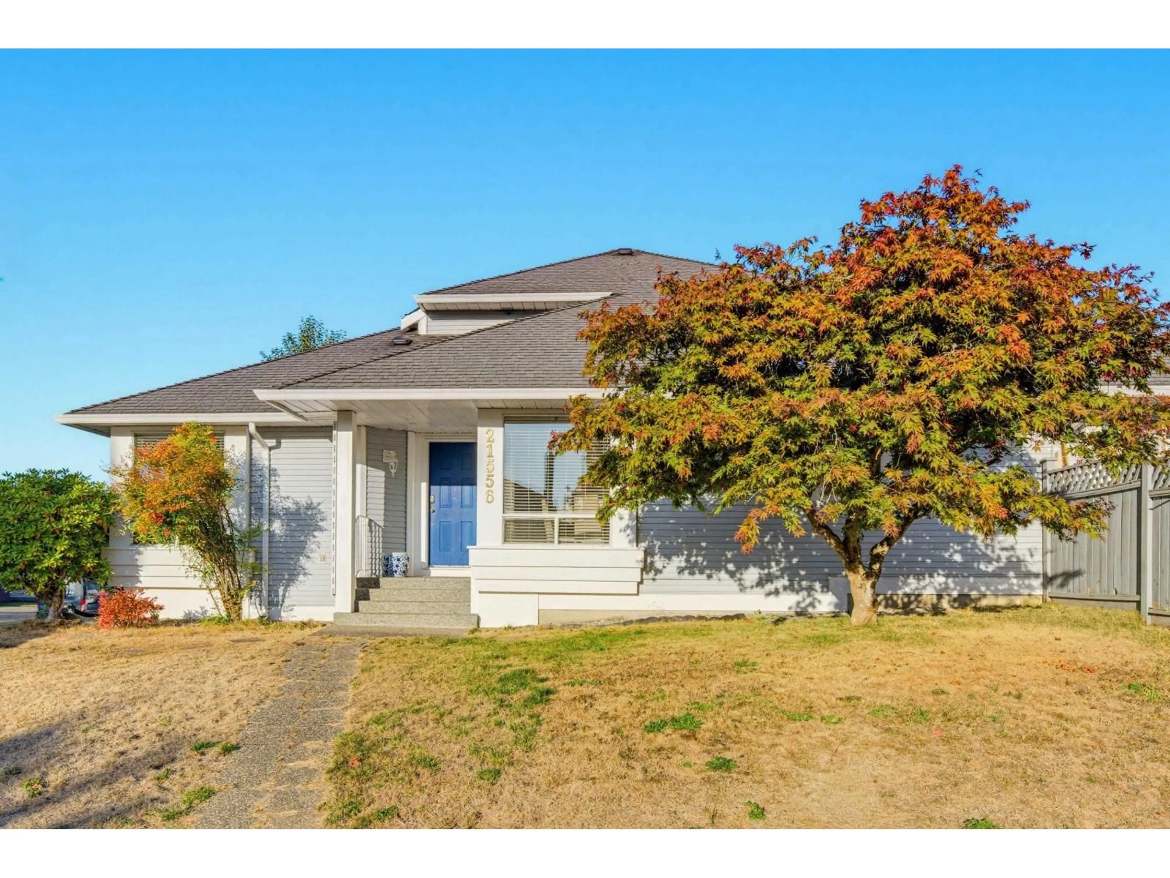 Home with vinyl exterior material, street for 21556 86A CRESCENT, Langley British Columbia V1M2E3