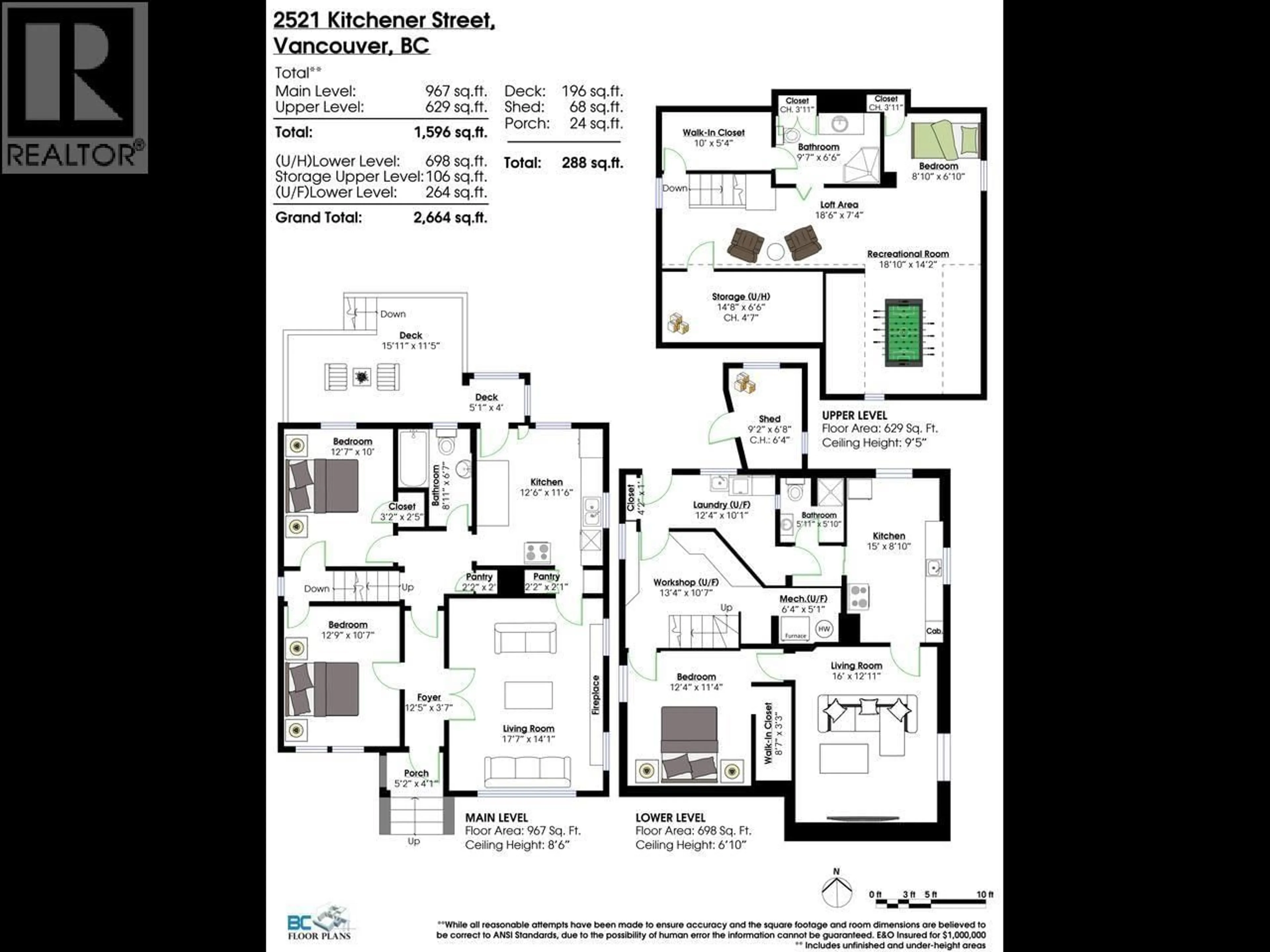 Floor plan for 2521 KITCHENER STREET, Vancouver British Columbia V5K3C7