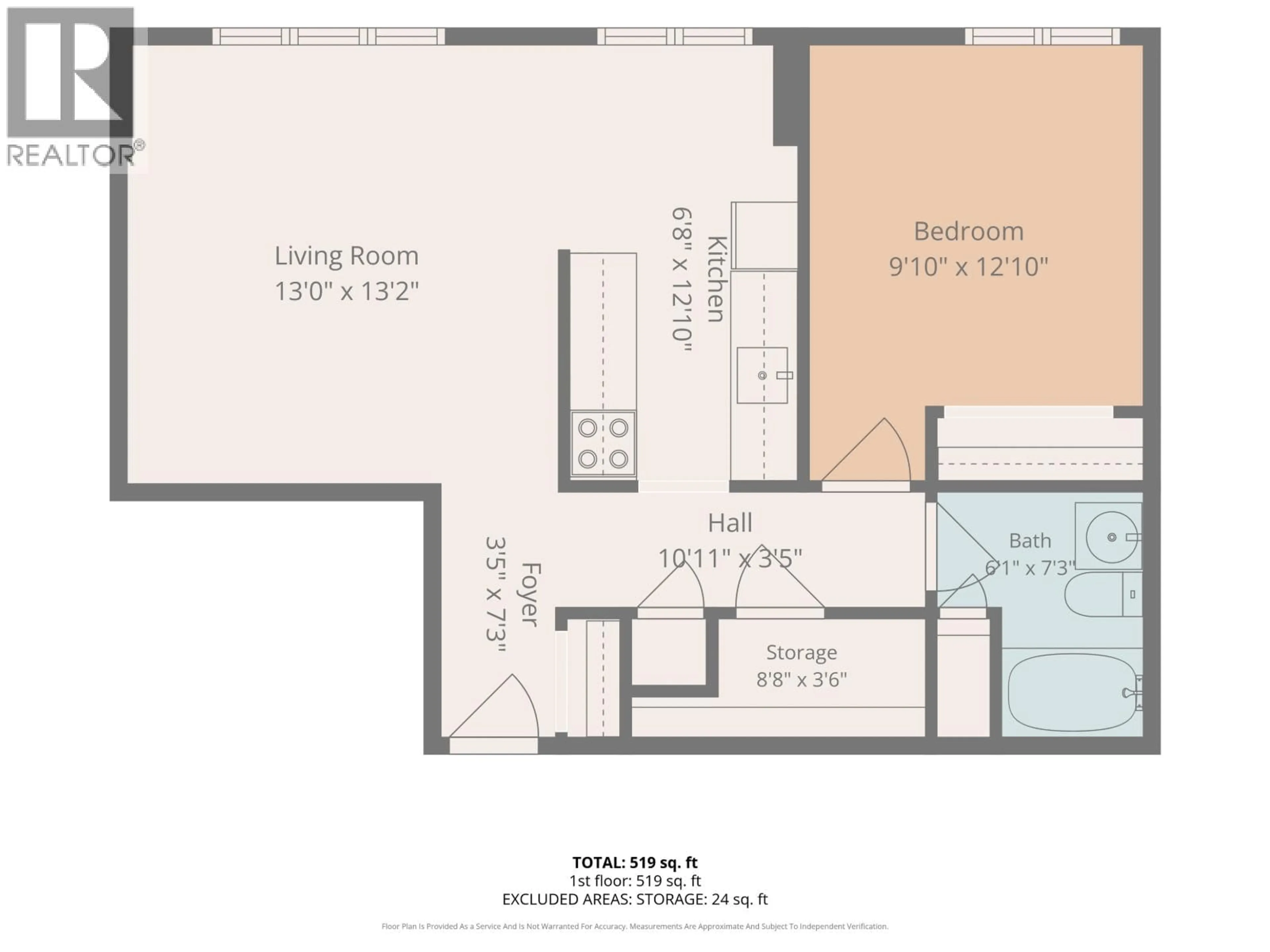 Floor plan for 704 - 1501 QUEENSWAY, Prince George British Columbia V2L1L5