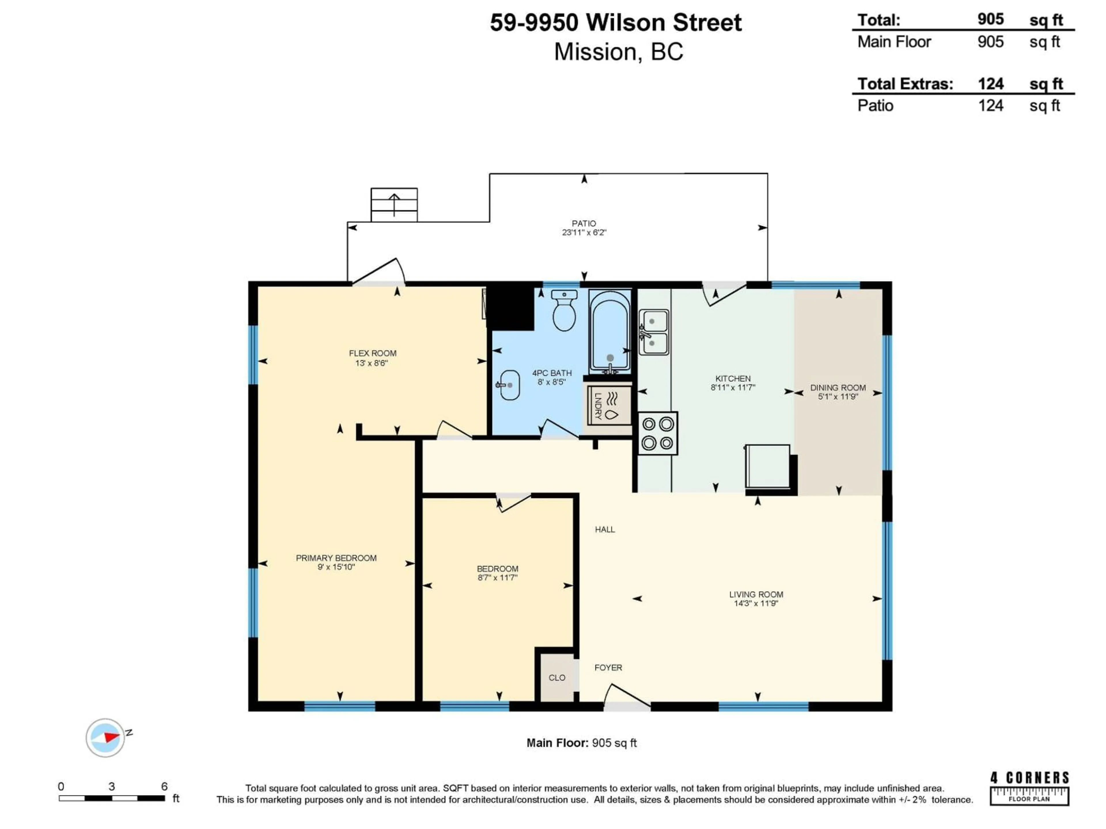 Floor plan for 59 - 9950 WILSON STREET, Mission British Columbia V4S1B3
