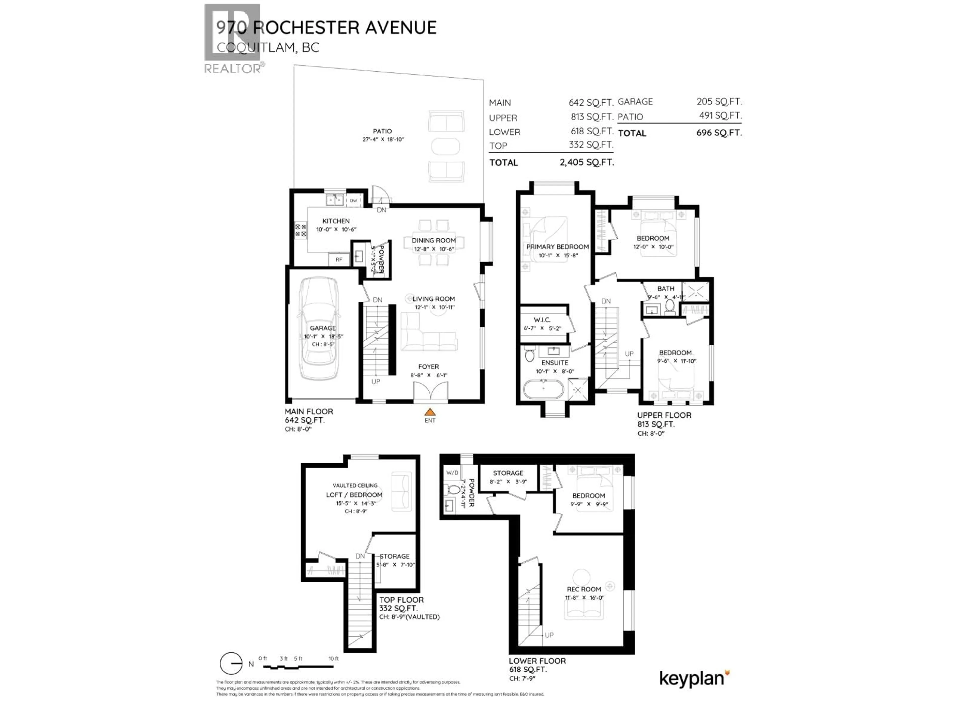 Floor plan for 970 ROCHESTER AVENUE, Coquitlam British Columbia V3K2J3