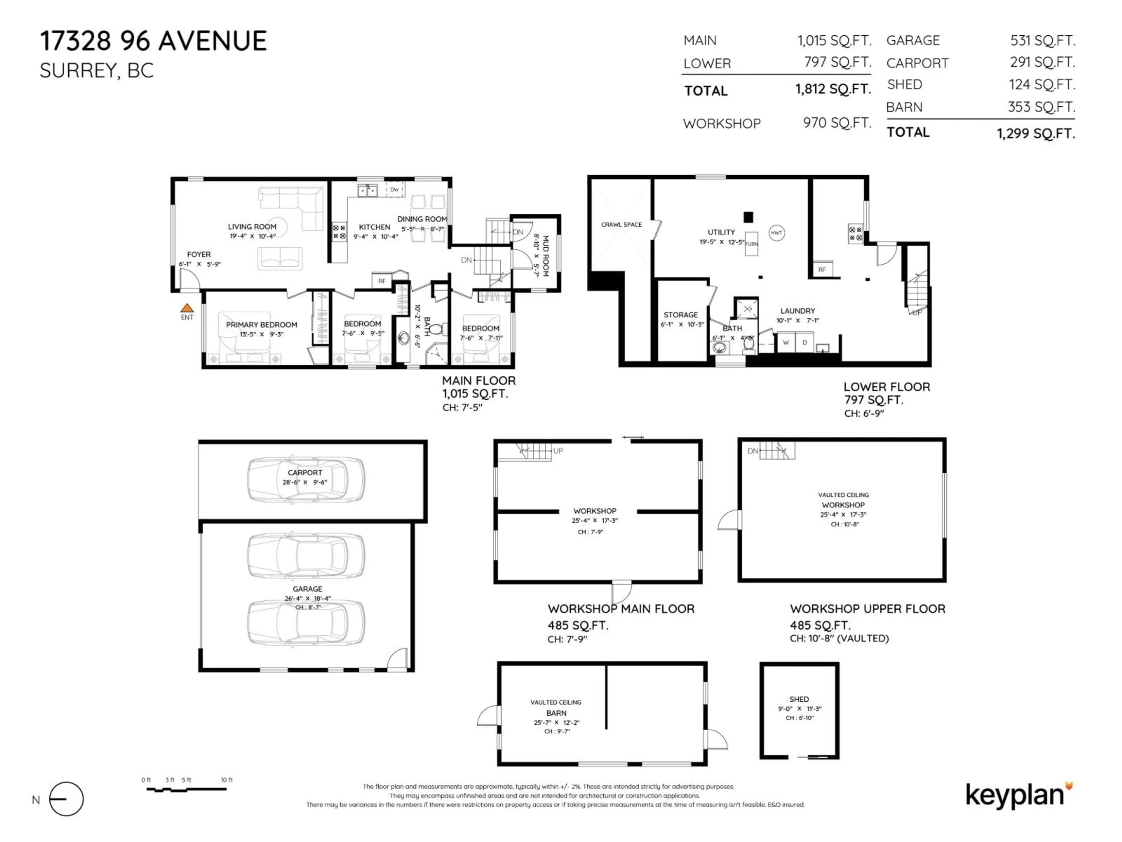 Floor plan for 17328 96 AVENUE, Surrey British Columbia V4N6H4