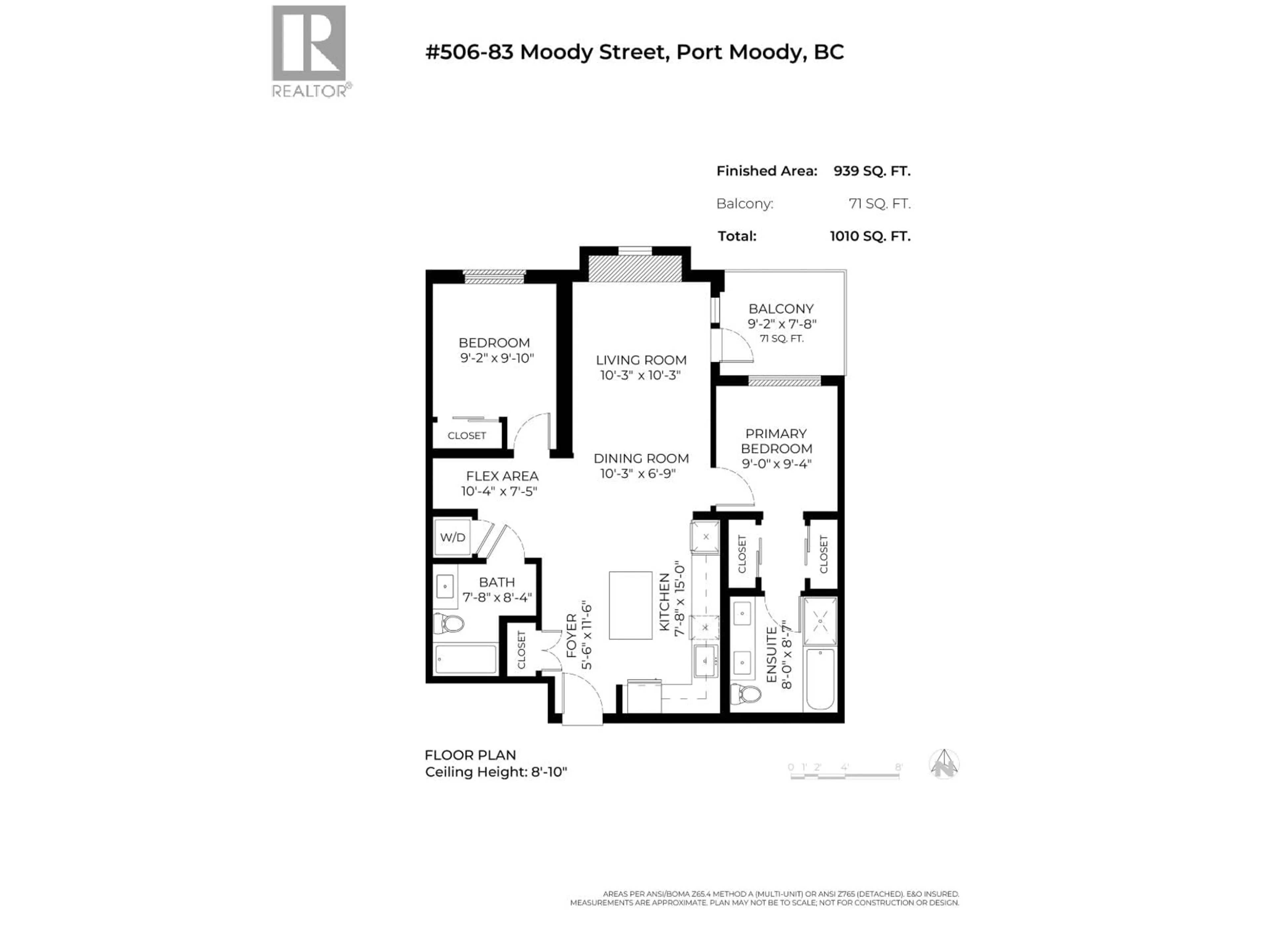 Floor plan for 506 - 83 MOODY STREET, Port Moody British Columbia V3H0K7