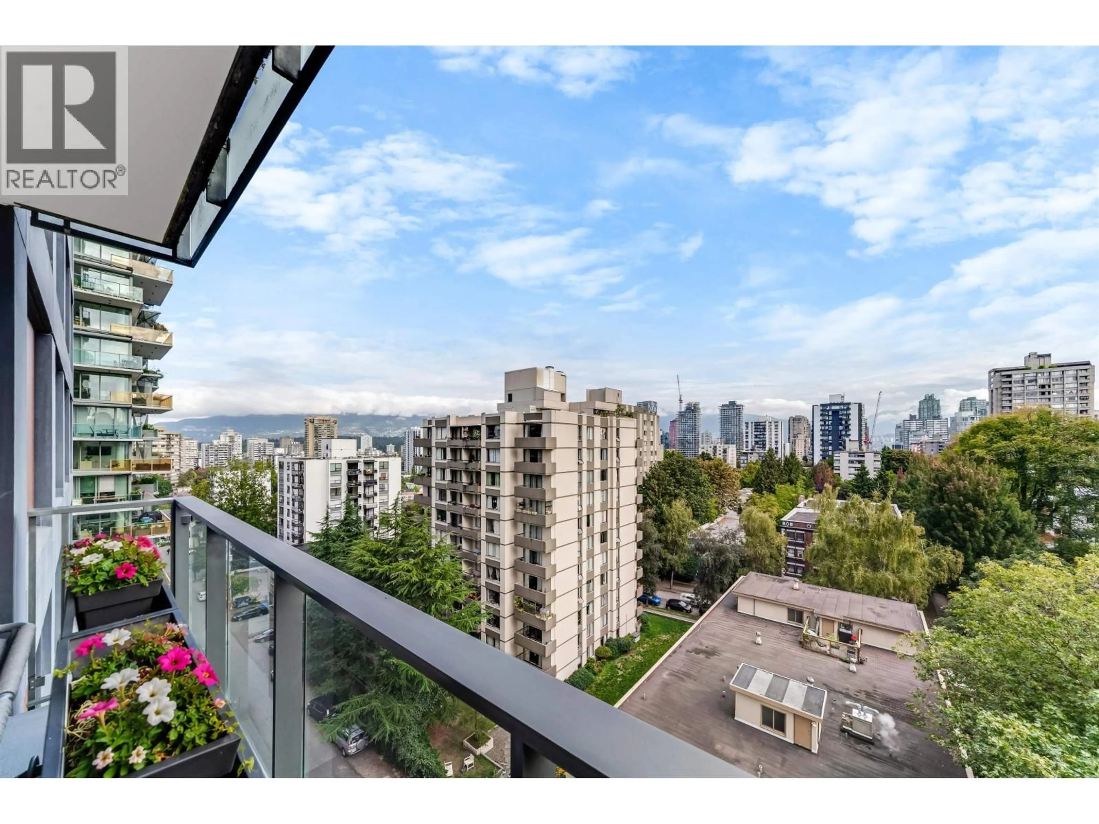Balcony in the apartment, city buildings view from balcony for 901 - 1171 JERVIS STREET, Vancouver British Columbia V6E0C9