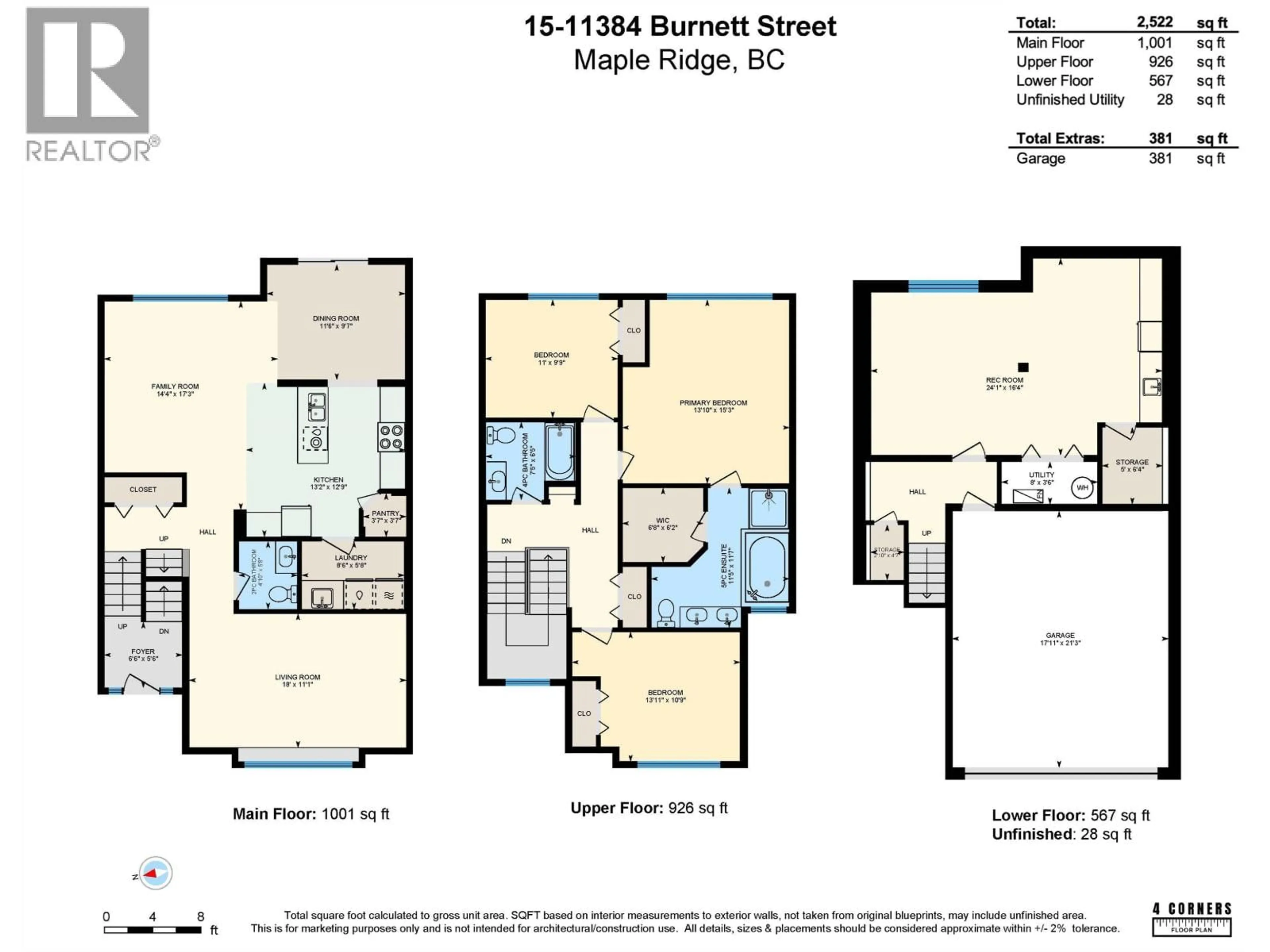 Floor plan for 15 - 11384 BURNETT STREET, Maple Ridge British Columbia V2X9E4