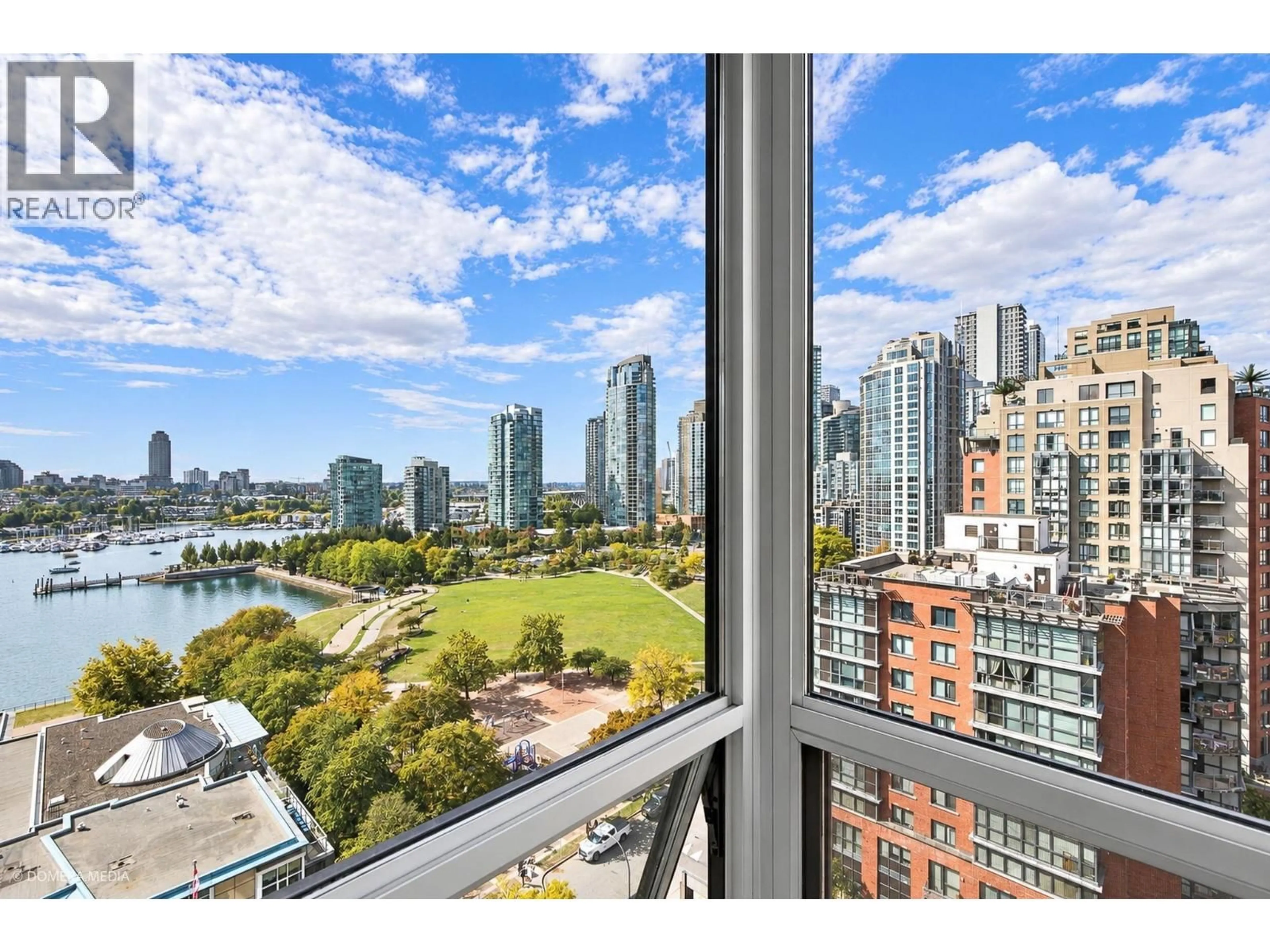 Balcony in the apartment, city buildings view from balcony for 17D - 139 DRAKE STREET, Vancouver British Columbia V6Z2T8