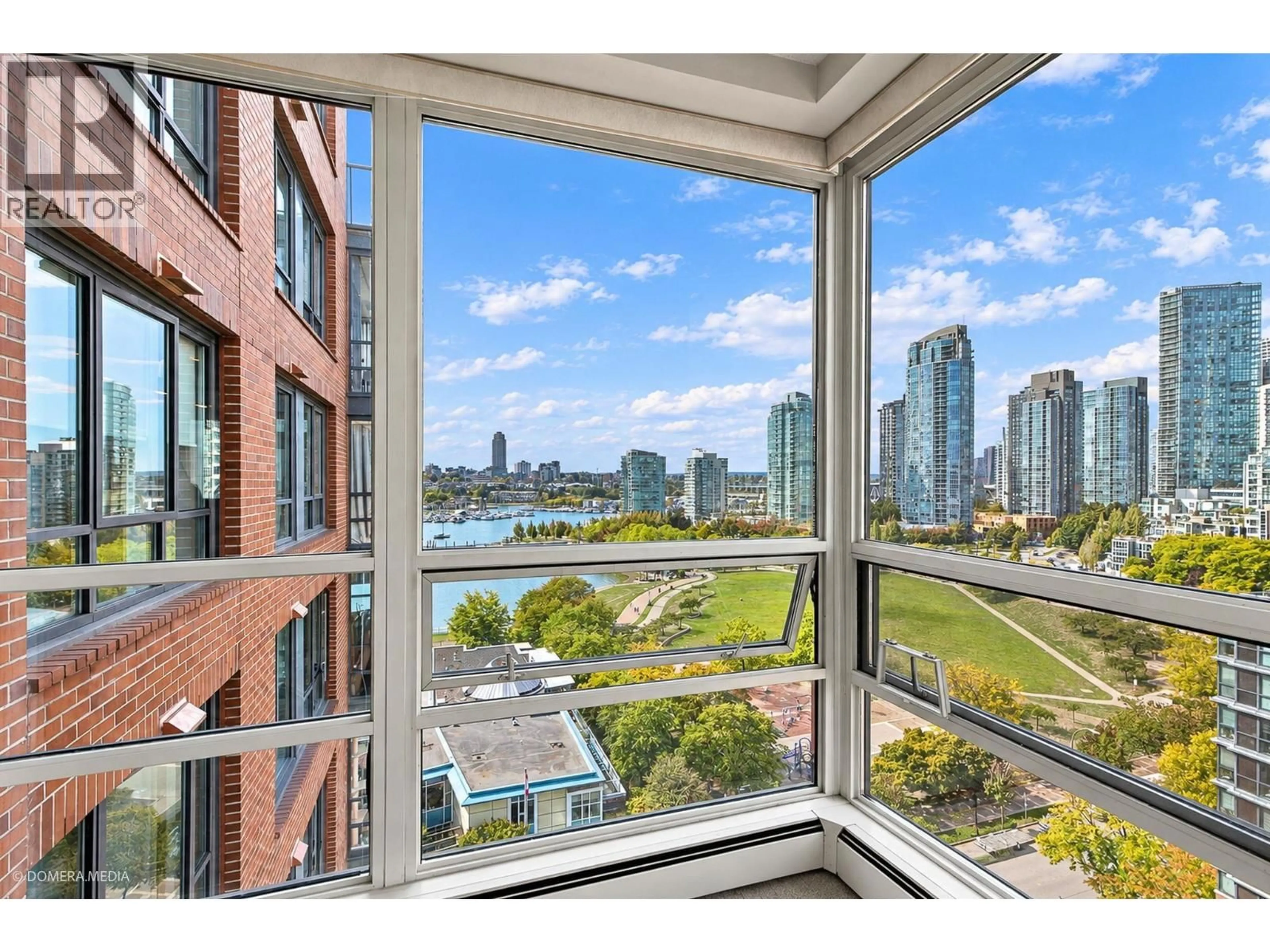Balcony in the apartment, city buildings view from balcony for 17D - 139 DRAKE STREET, Vancouver British Columbia V6Z2T8