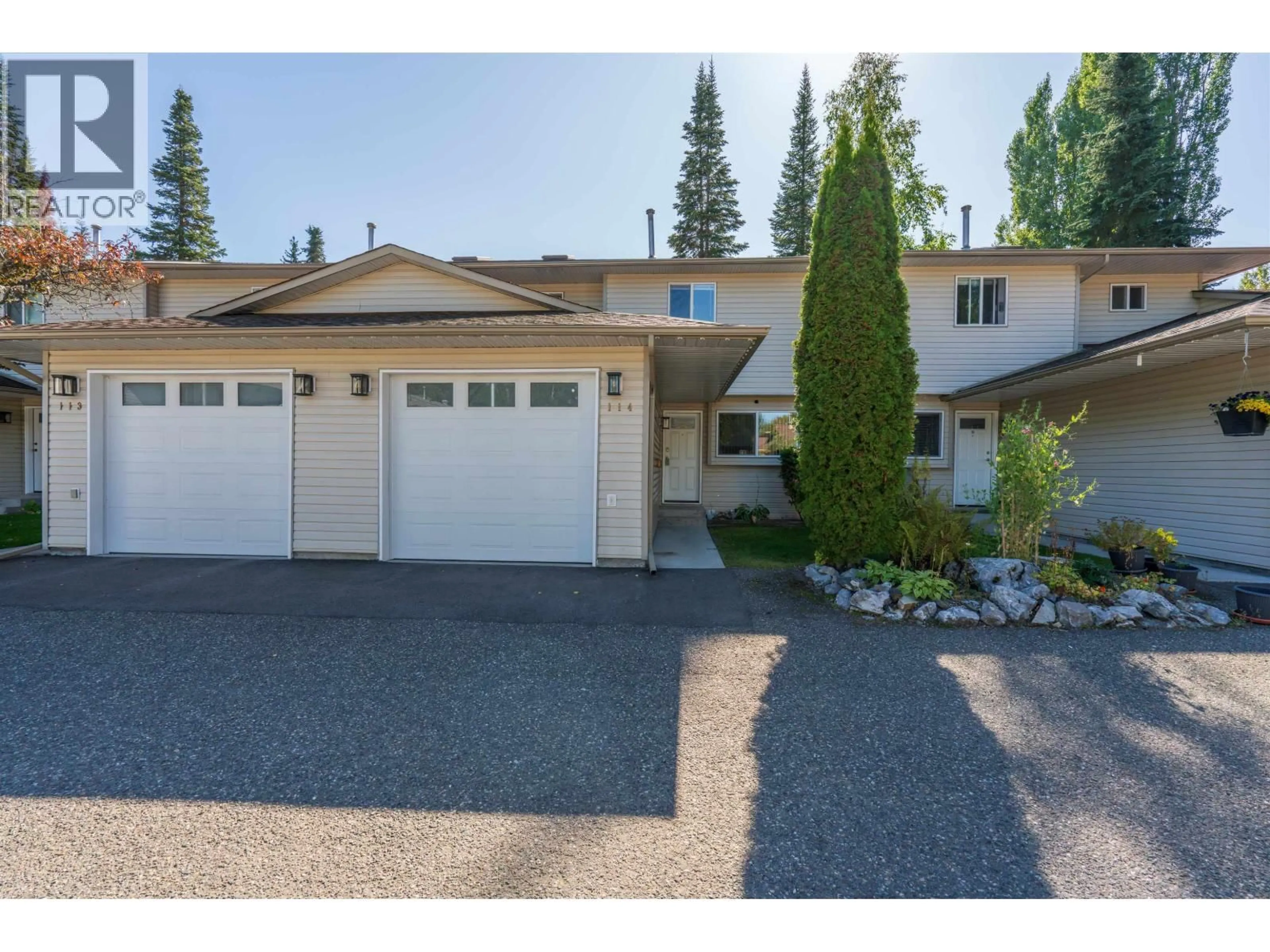 A pic from outside/outdoor area/front of a property/back of a property/a pic from drone, street for 114 - 3885 RICHET STREET, Prince George British Columbia V2K2J2