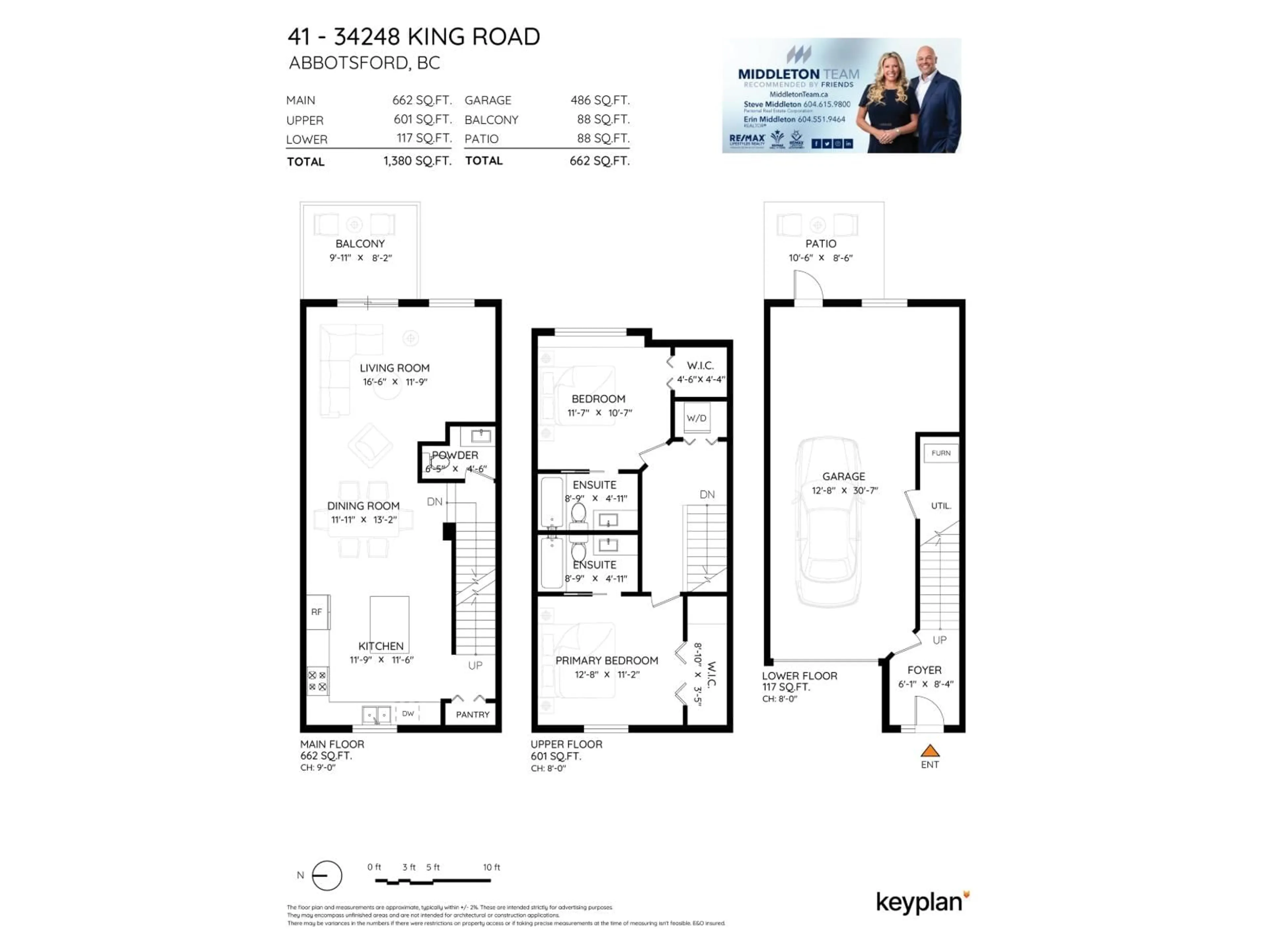 Floor plan for 41 - 34248 KING ROAD, Abbotsford British Columbia V2S0B1