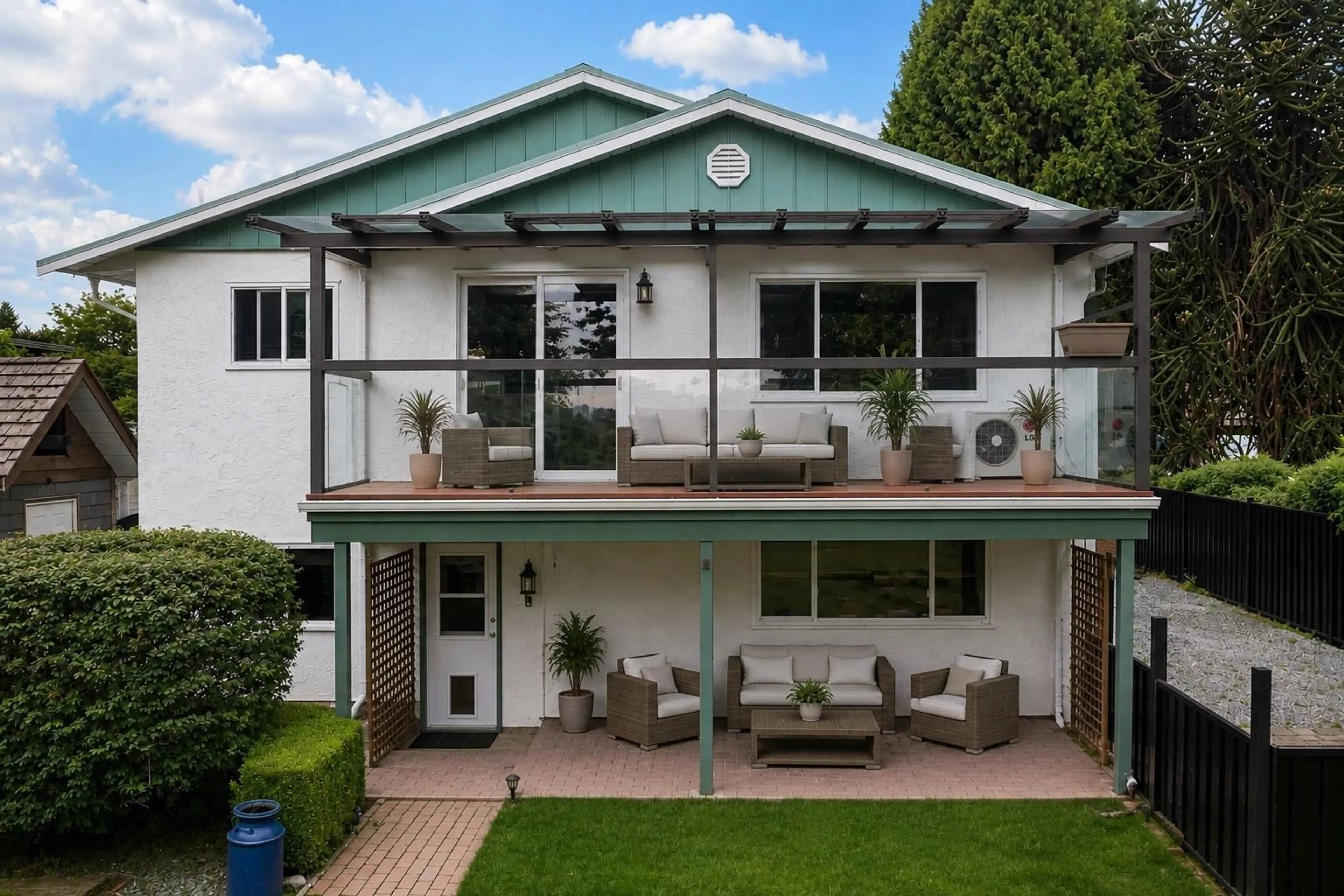 A pic from outside/outdoor area/front of a property/back of a property/a pic from drone, unknown for 7655 WOODCOCK CRESCENT, Mission British Columbia V2V4J8