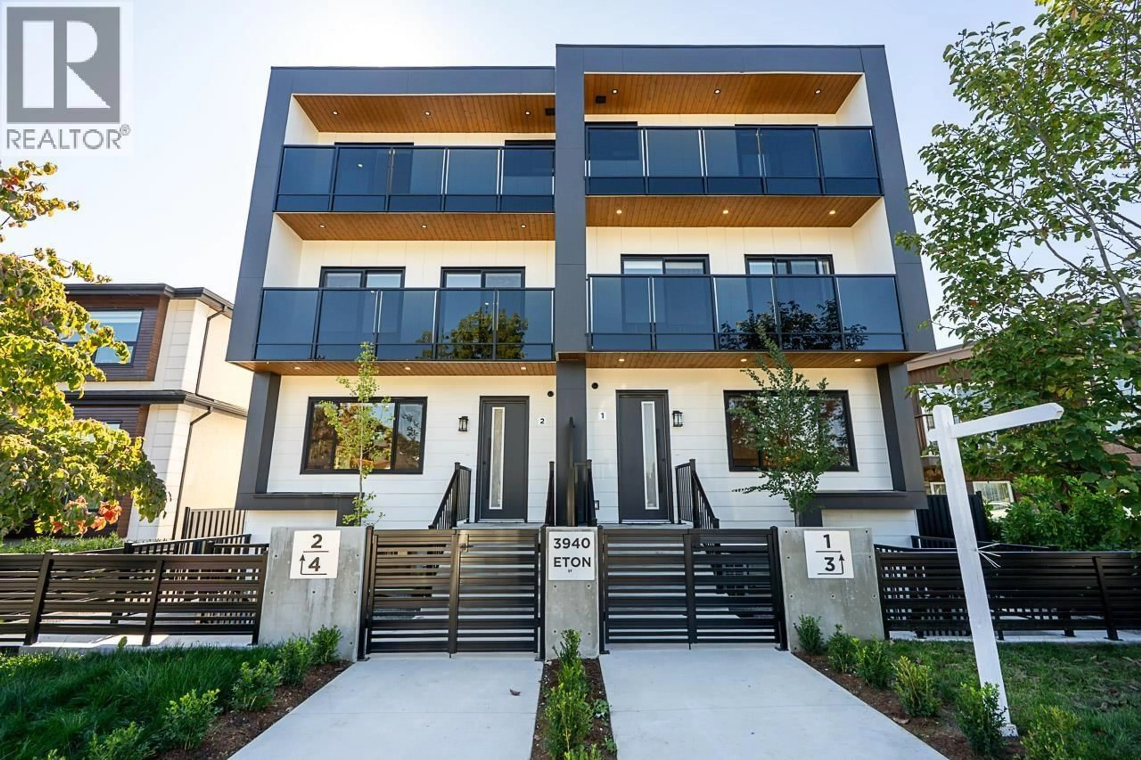 Home with brick exterior material, street for 2 - 3940 ETON STREET, Burnaby British Columbia V5C1J5