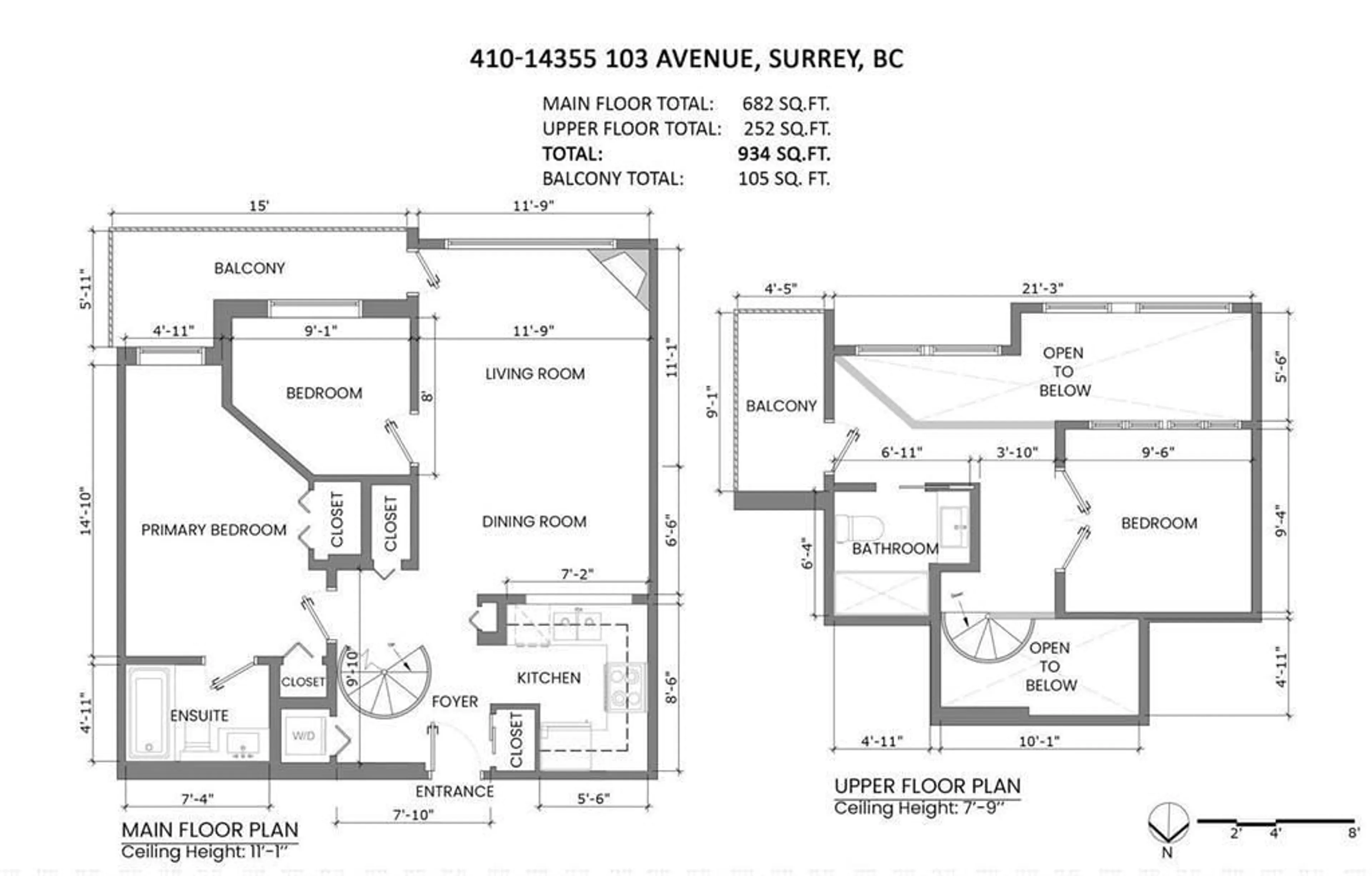 Floor plan for 410 - 14355 103 AVENUE, Surrey British Columbia V3T5V5