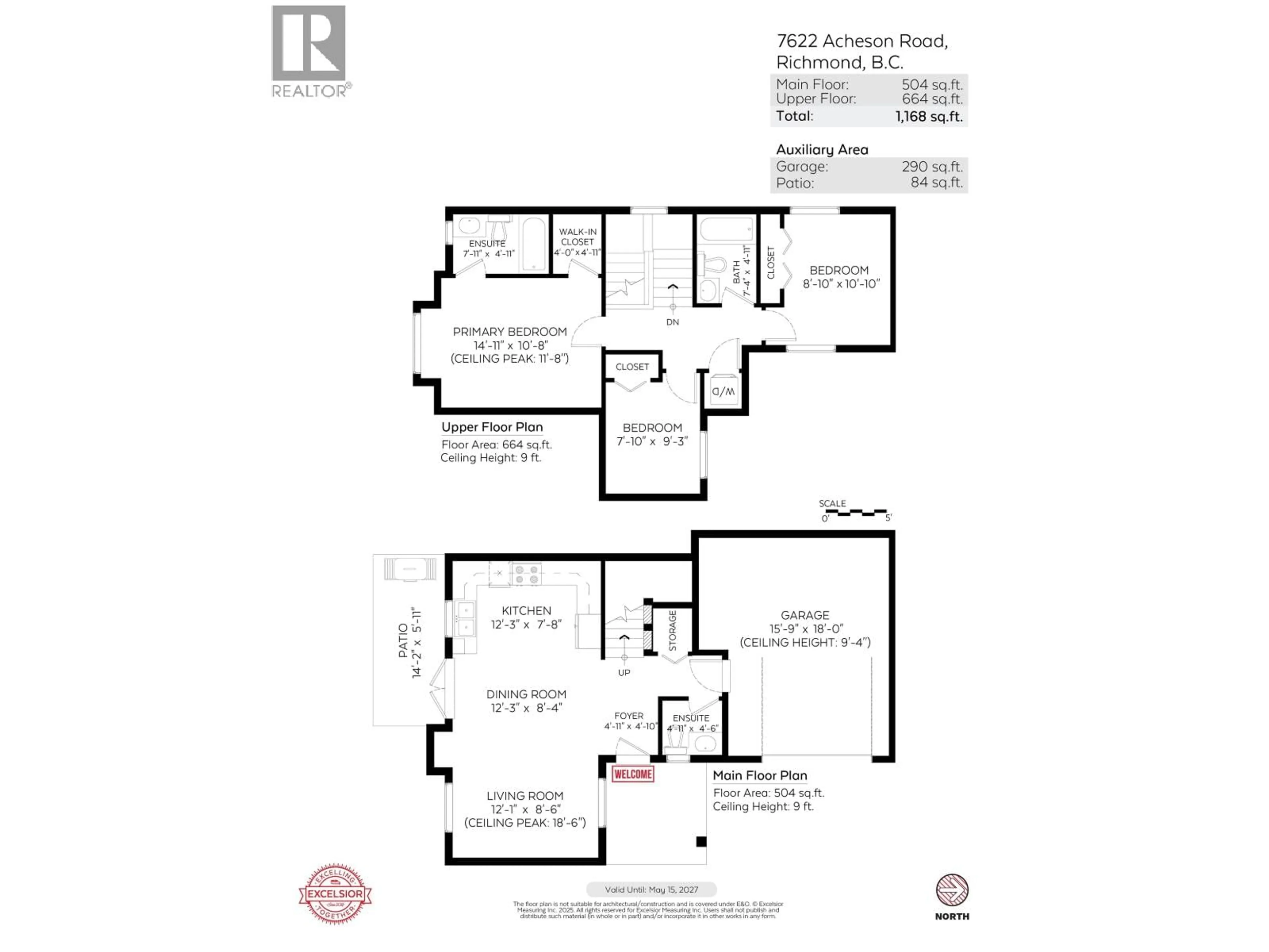 Floor plan for 7622 ACHESON ROAD, Richmond British Columbia V6Y1M9