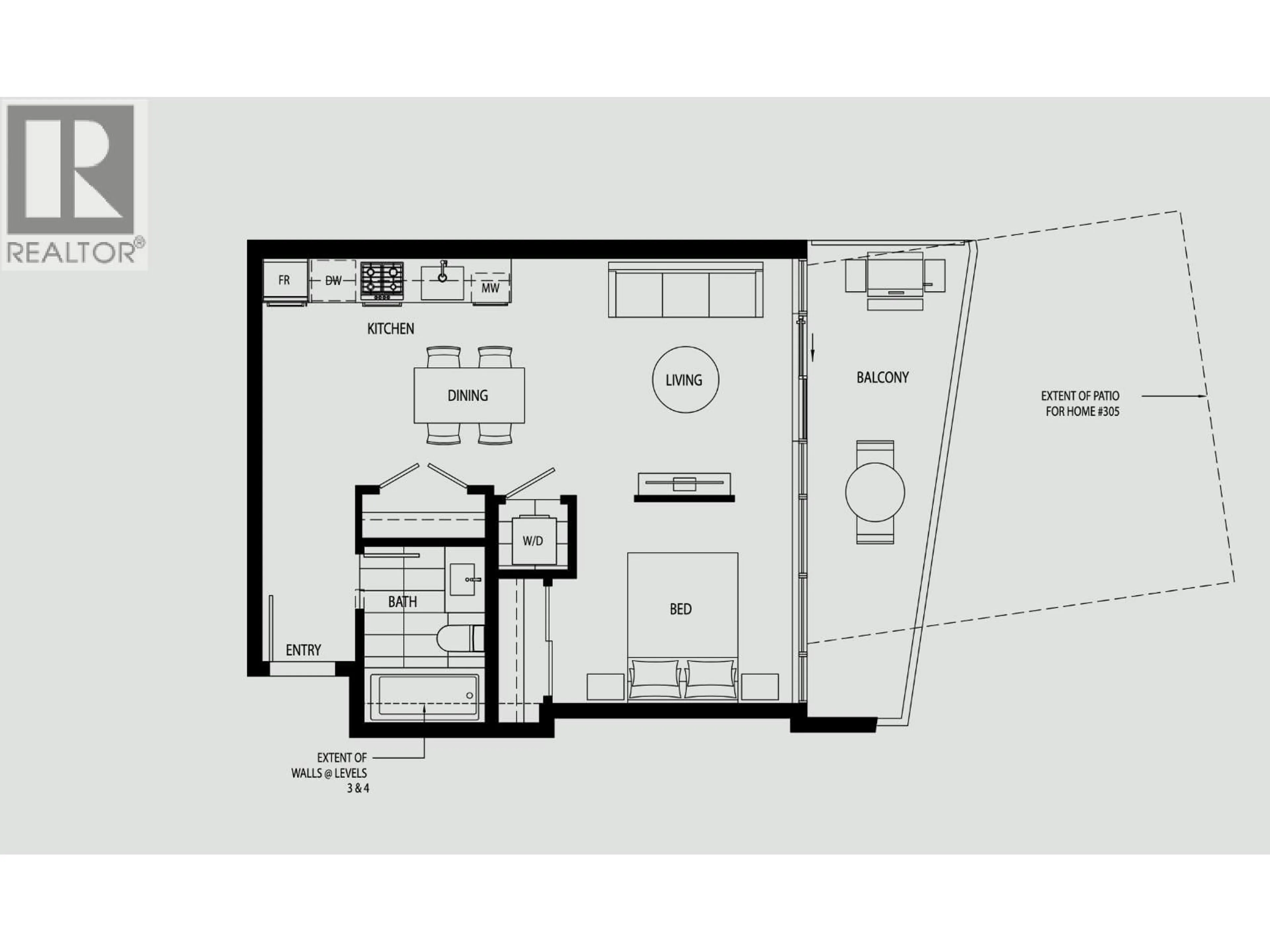 Floor plan for 505 - 2381 BETA AVENUE, Burnaby British Columbia V5C0P7