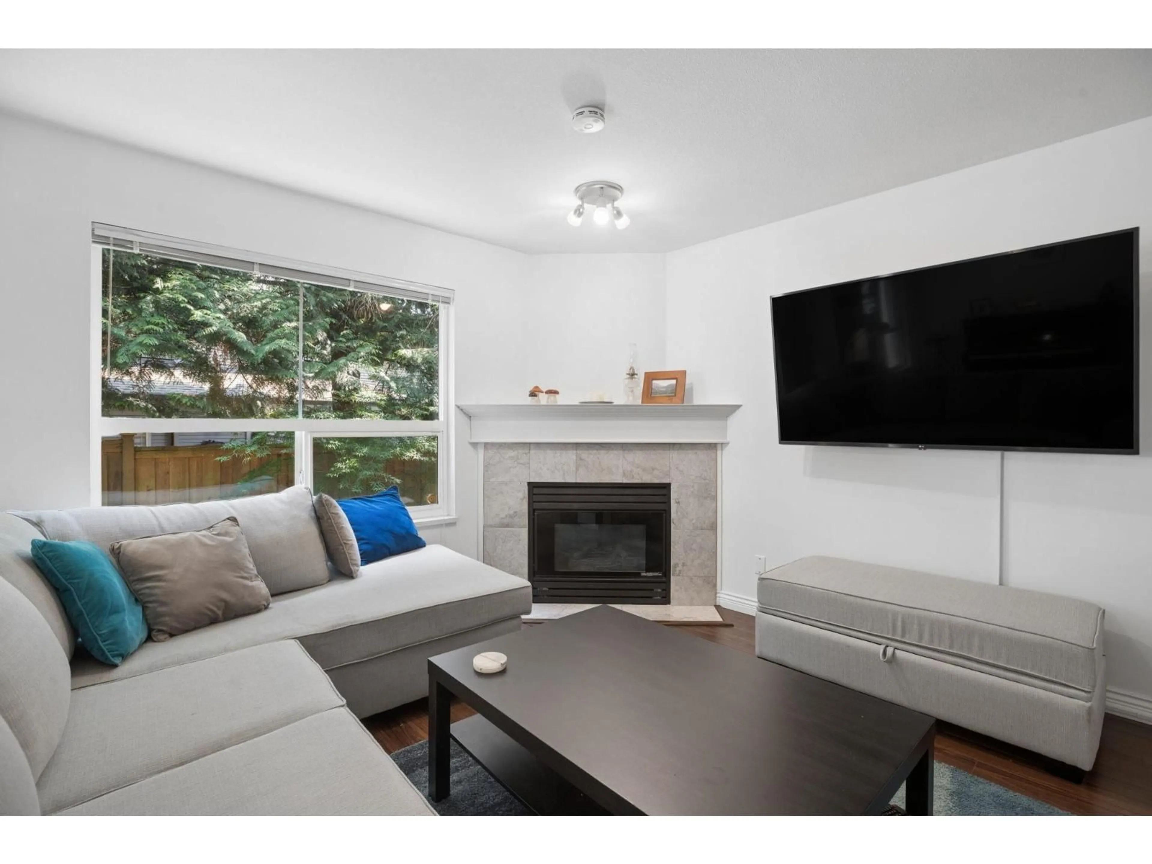 Living room with furniture, wood/laminate floor for 30 - 16155 82 AVENUE, Surrey British Columbia V4N0P7